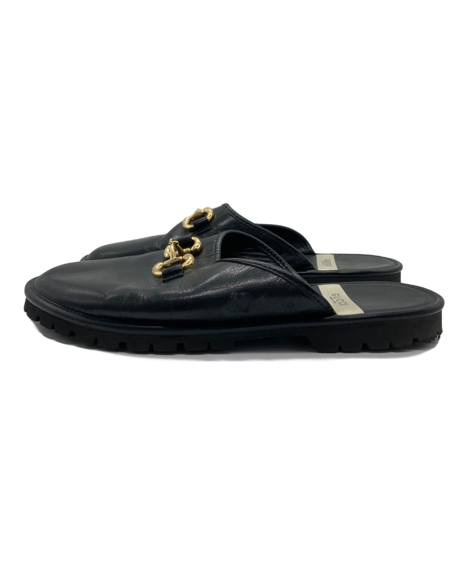 中古・古着通販】GUCCI (グッチ) ミュール ブラック サイズ:7
