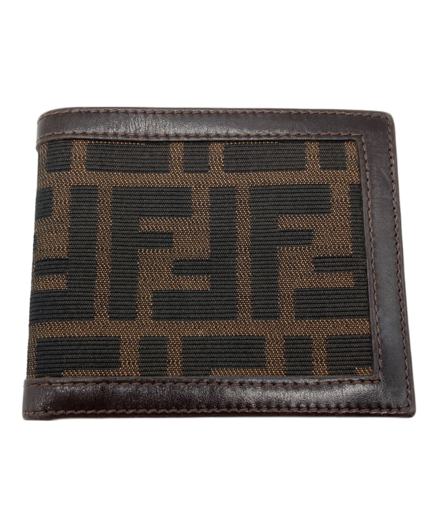 中古・古着通販】FENDI (フェンディ) ズッカ2つ折り財布 ブラウン