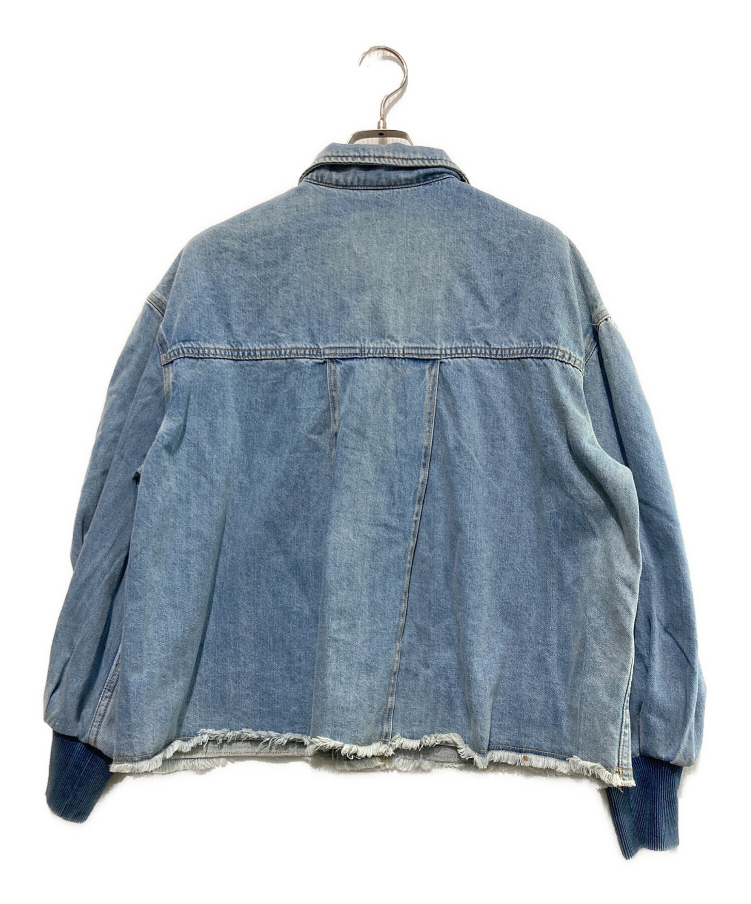 中古・古着通販】BEARDSLEY (ビアズリー) 袖リブGジャン スカイブルー
