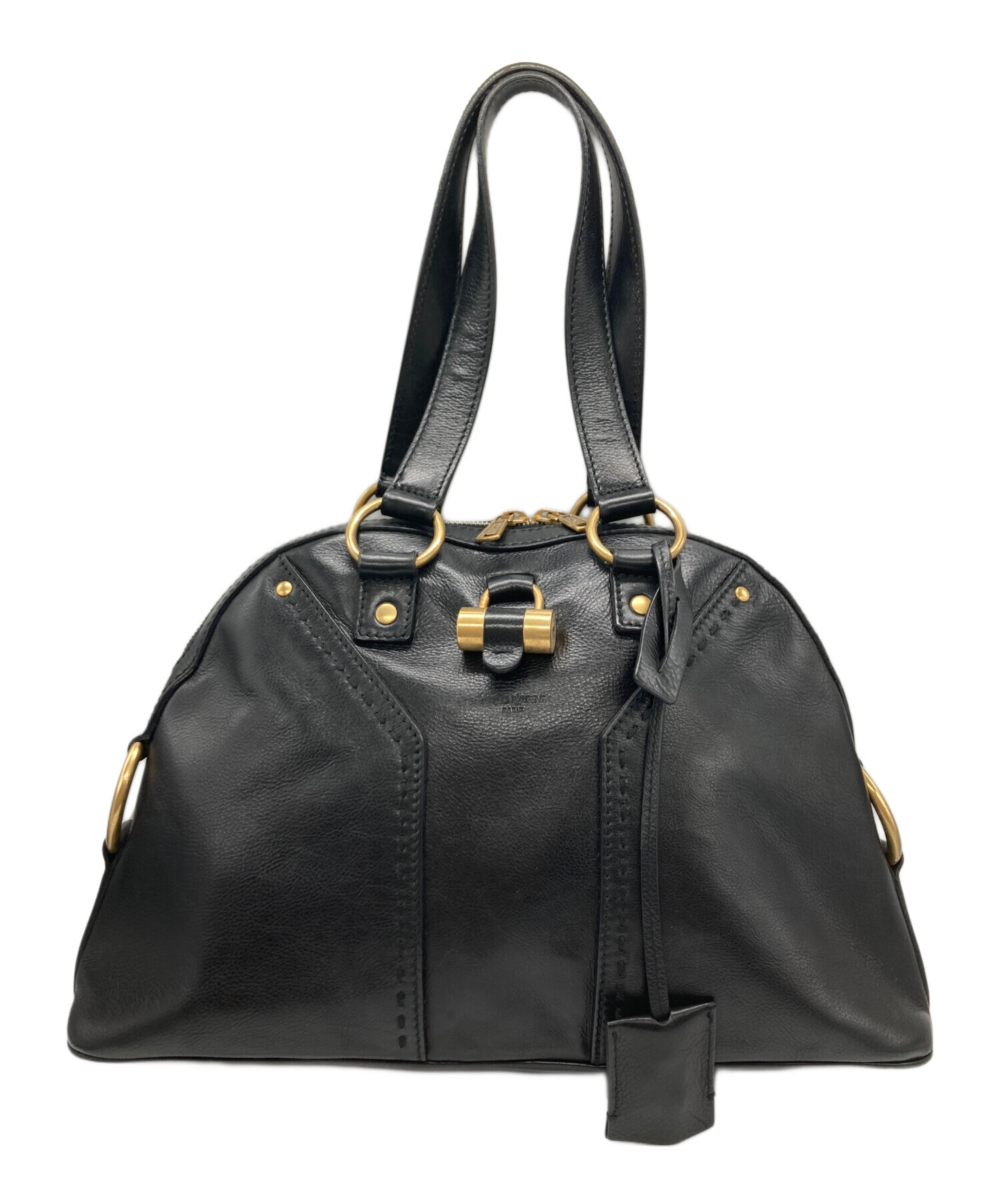  イヴサンローラン ミューズ ハンドバッグ ブラック 中古・古着通販】Yves Saint Laurent (イヴサンローラン) ミューズ