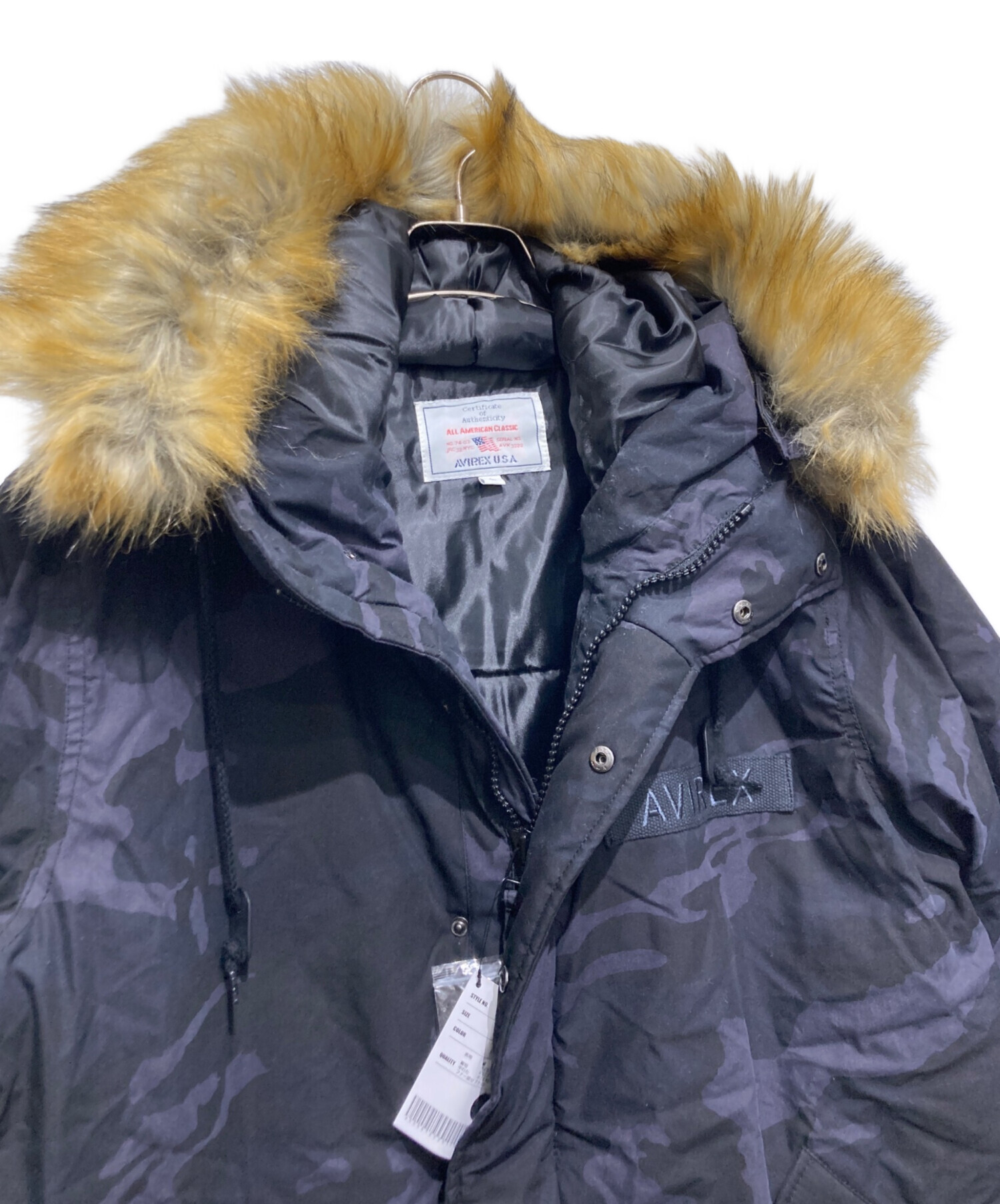 中古・古着通販】AVIREX (アヴィレックス) ファー付中綿モッズコート