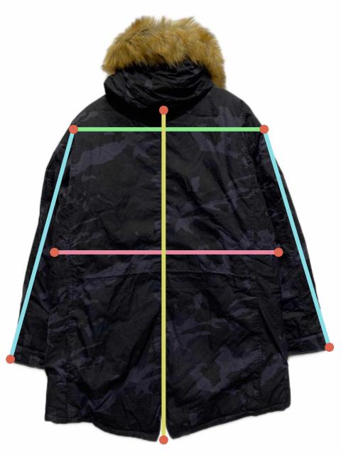 中古・古着通販】AVIREX (アヴィレックス) ファー付中綿モッズコート