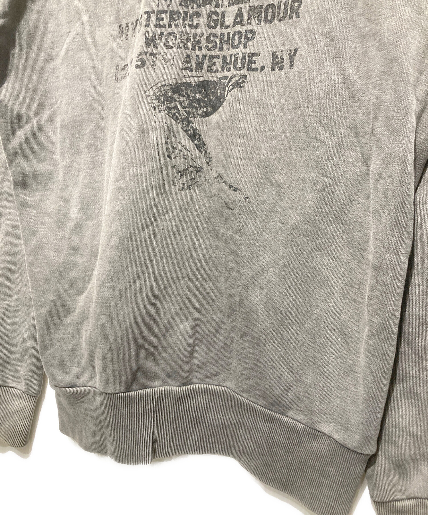 ヒステリックグラマー　ヒスガールプリント　ラグランスウェット　グレー　y2k 中古・古着通販】Hysteric Glamour (ヒステリックグラマー) DEVIL GIRL