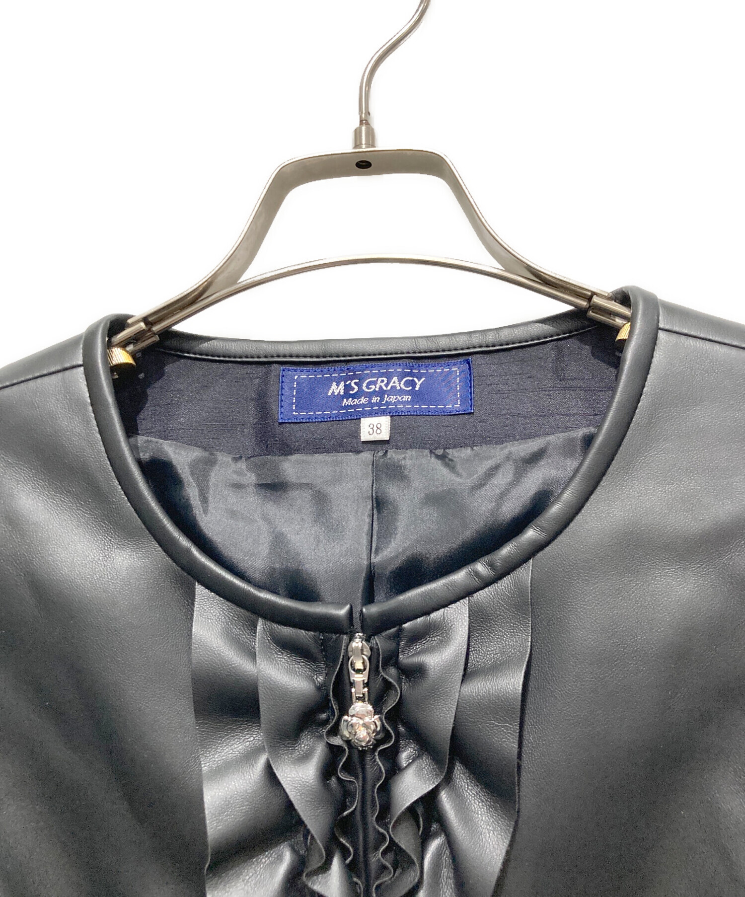 中古・古着通販】M'S GRACY (エムズグレイシー) フェイクレザーフリル