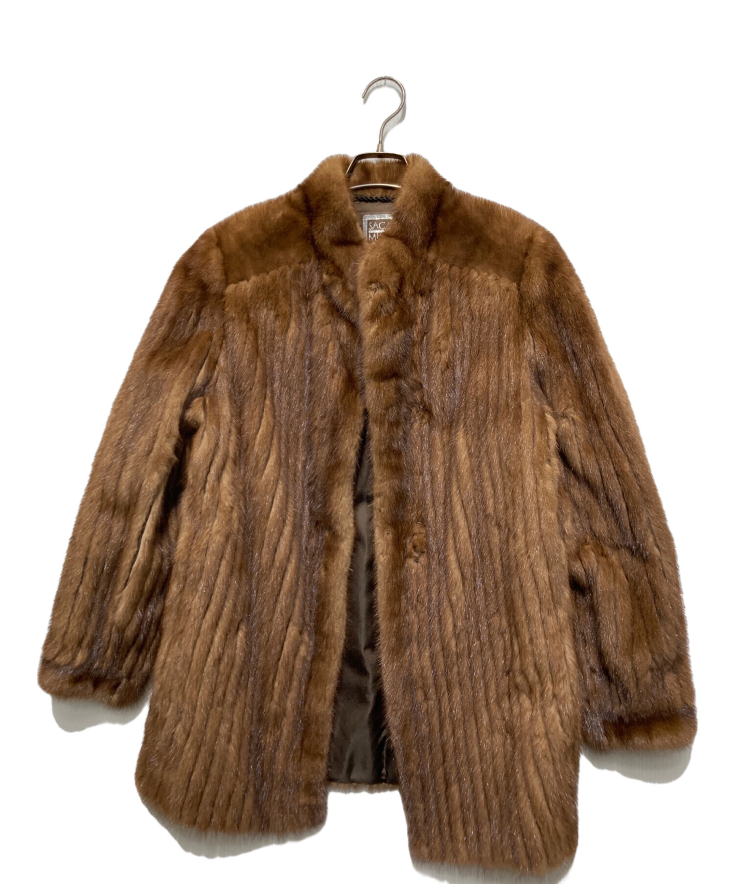SAGA MINK コート 11号 中古・古着通販】SAGA MINK (サガミンク) ファーコート ブラウン
