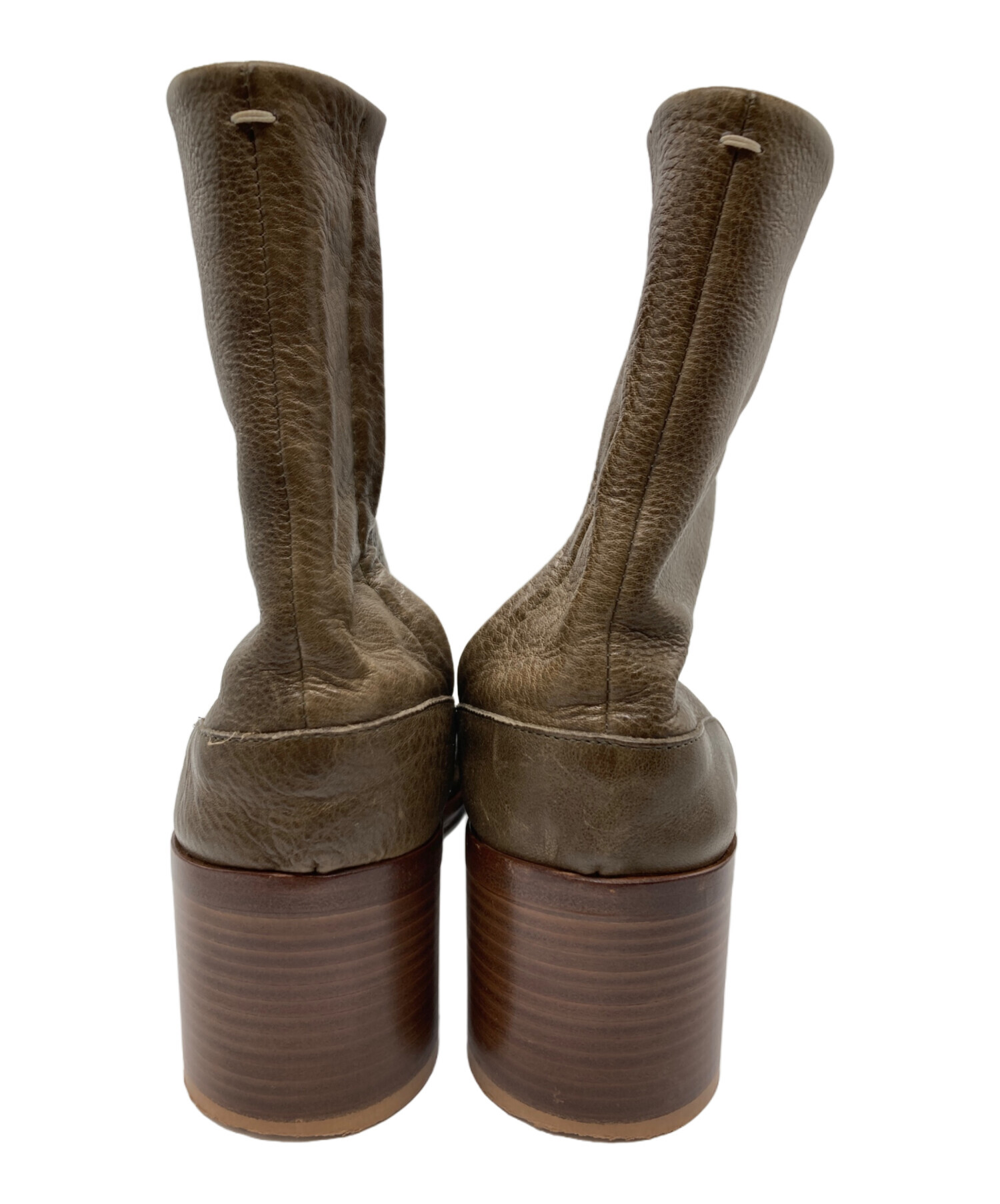 Maison Margiela 足袋ブーツ カーキ 中古・古着通販】Maison Margiela (メゾンマルジェラ) 足袋ブーツ
