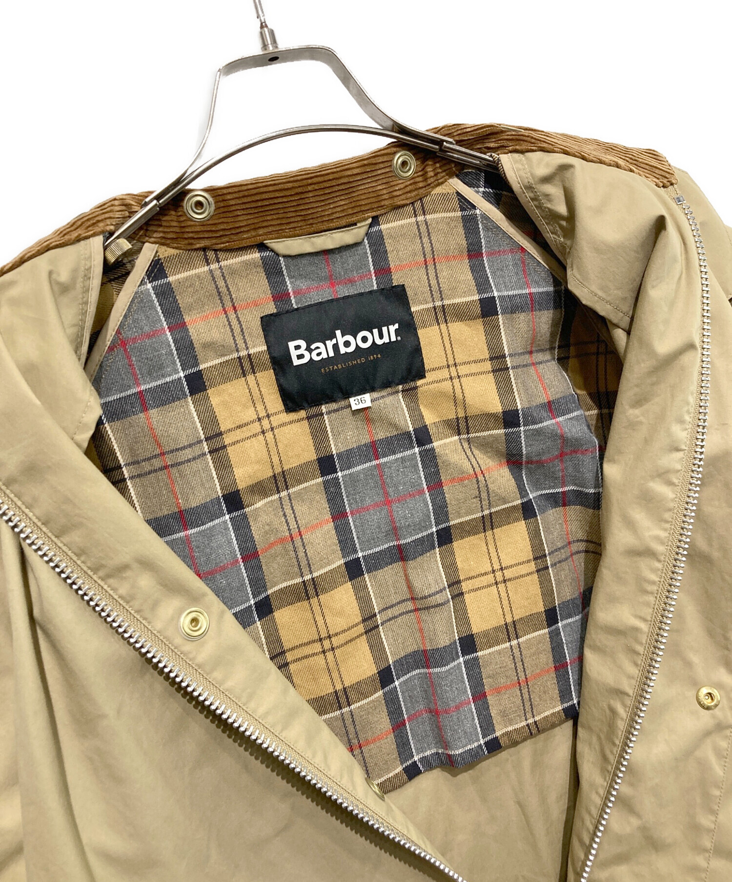 イ*ジ様 Barbour コート ノンオイル ベージュ 36 中古・古着通販】Barbour (バブアー) OS BURGHLEY ベージュ サイズ:36