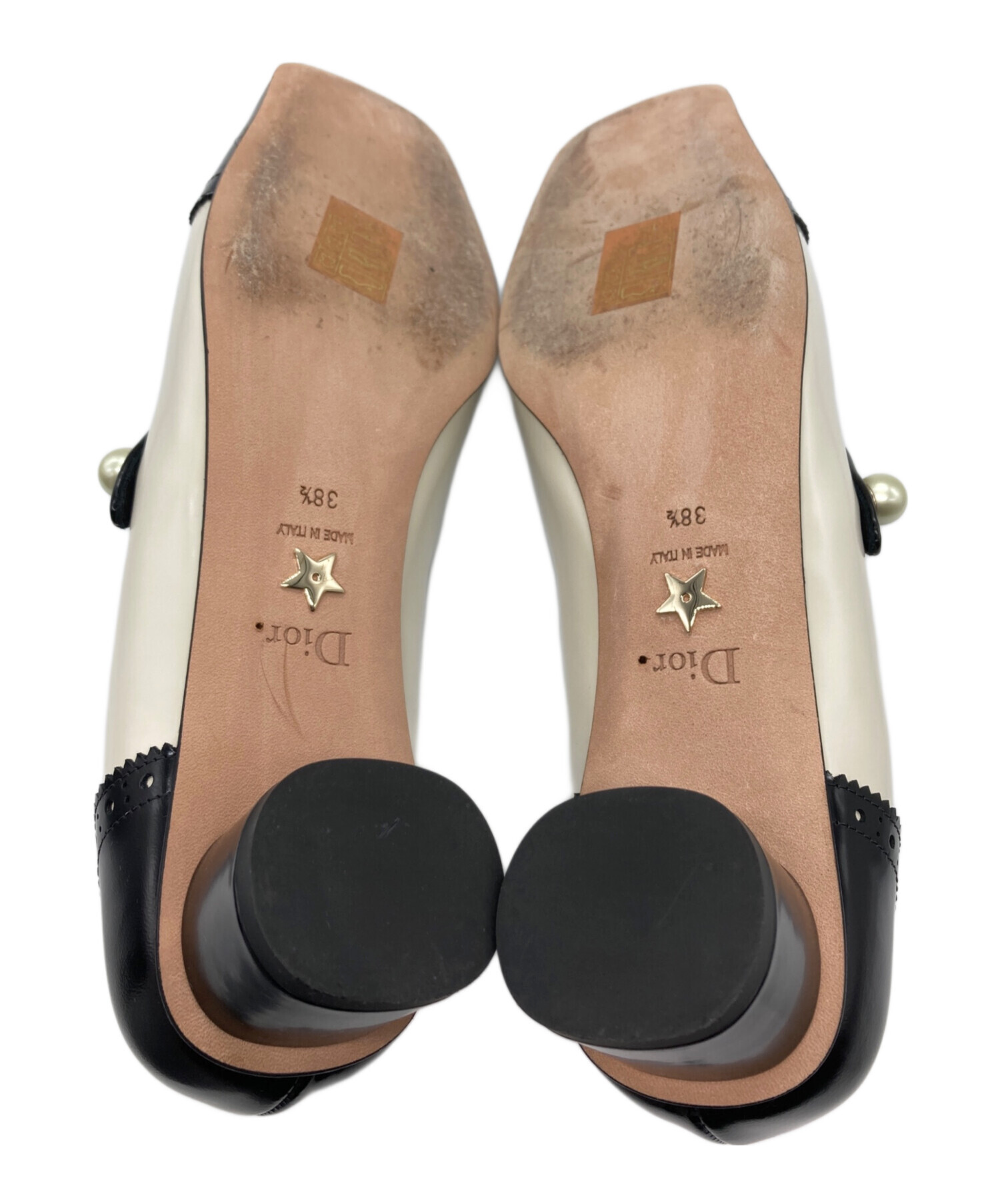 美品 Dior ディオール カナージュ ヒール パンプス レザー Vintage 中古・古着通販】Christian Dior (クリスチャン ディオール) レザー