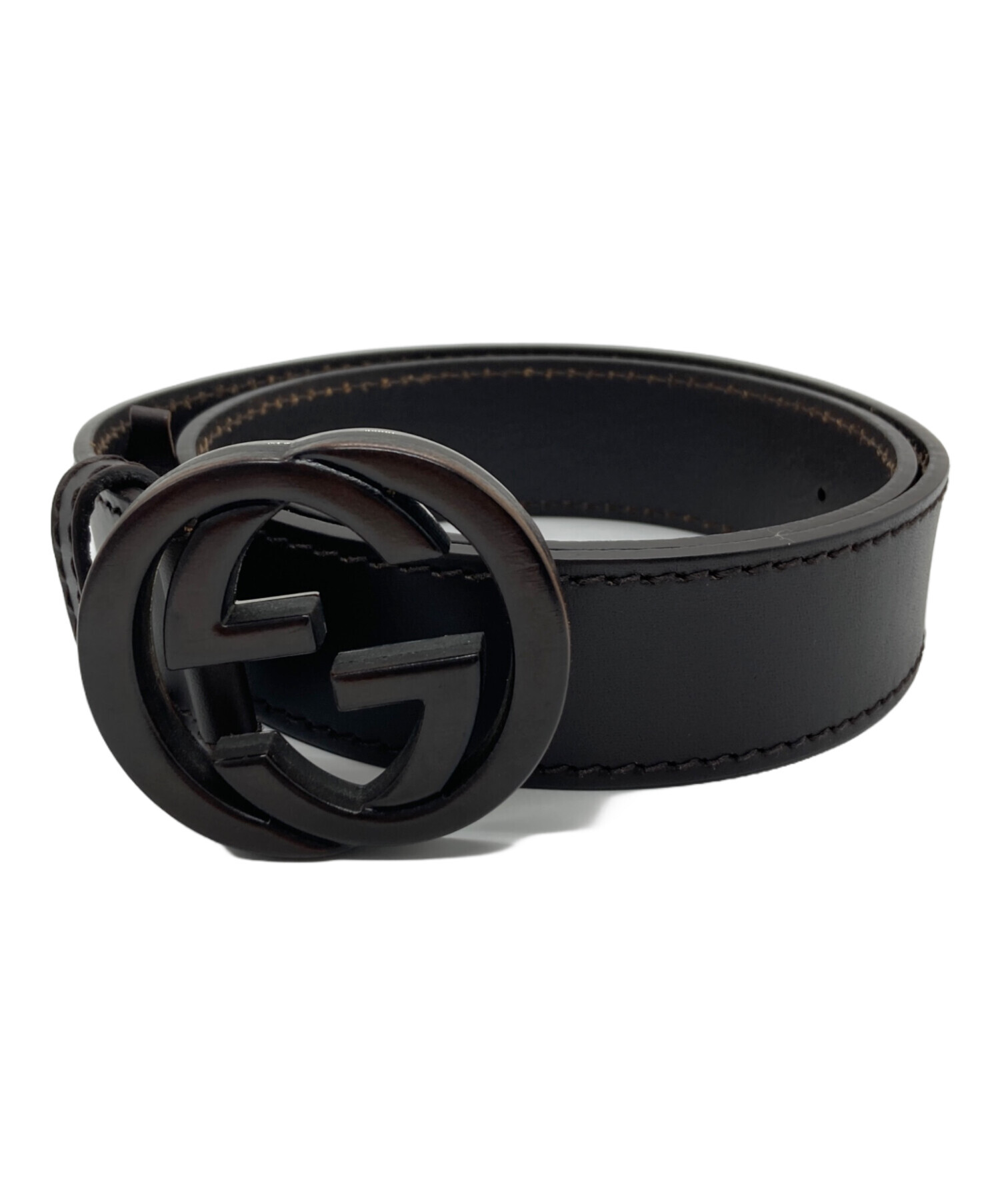 中古・古着通販】GUCCI (グッチ) インターロッキングG ベルト ブラウン