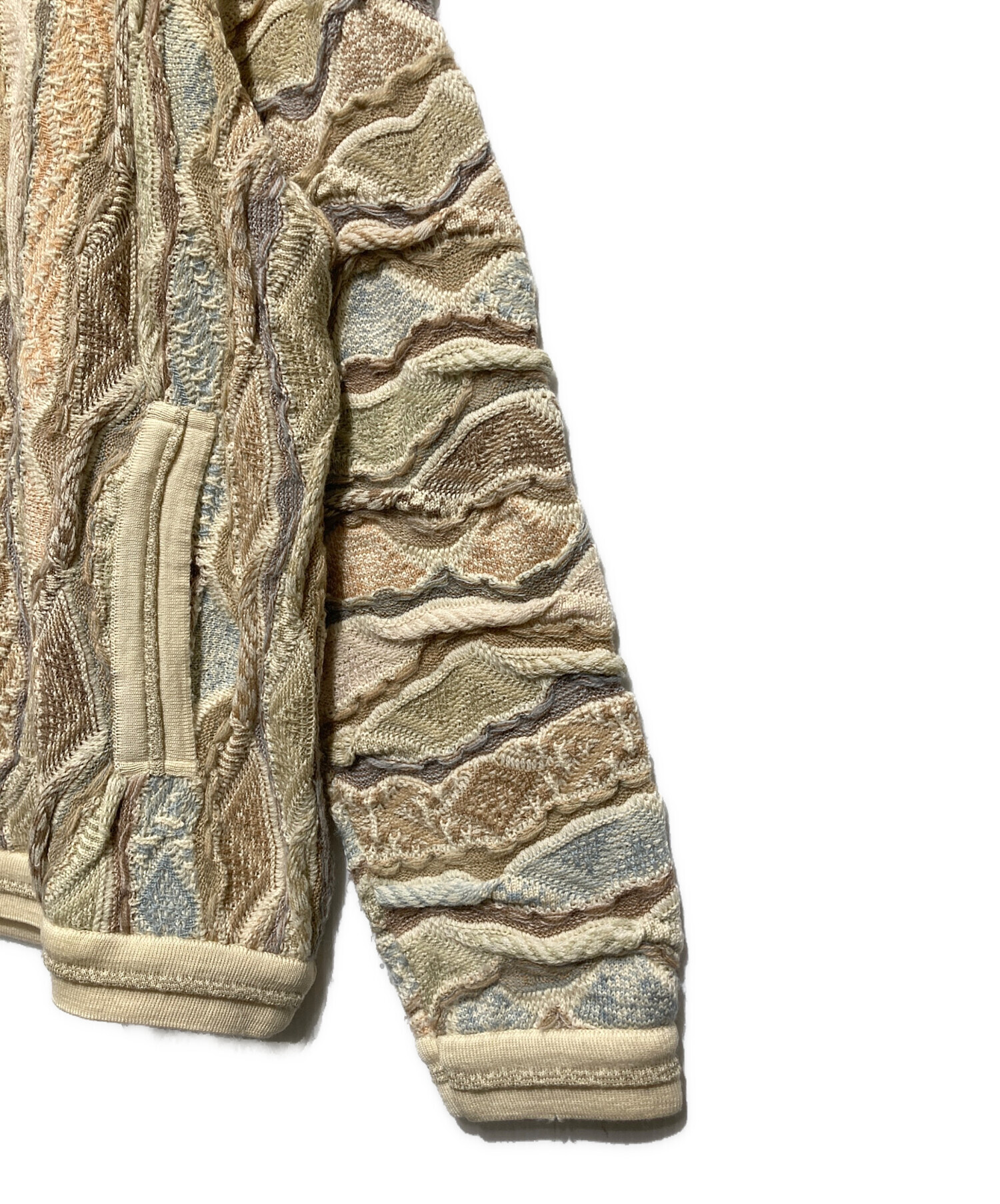 中古・古着通販】Coogi (クージー) 3Dハーフジップニット ベージュ