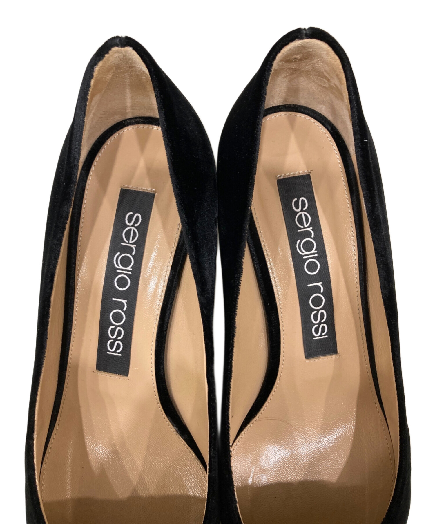 sergio rossi ブラウン スエード パンプス　sr1 36.5 中古・古着通販】sergio rossi (セルジオロッシ) sr1 ポインテッドトゥ