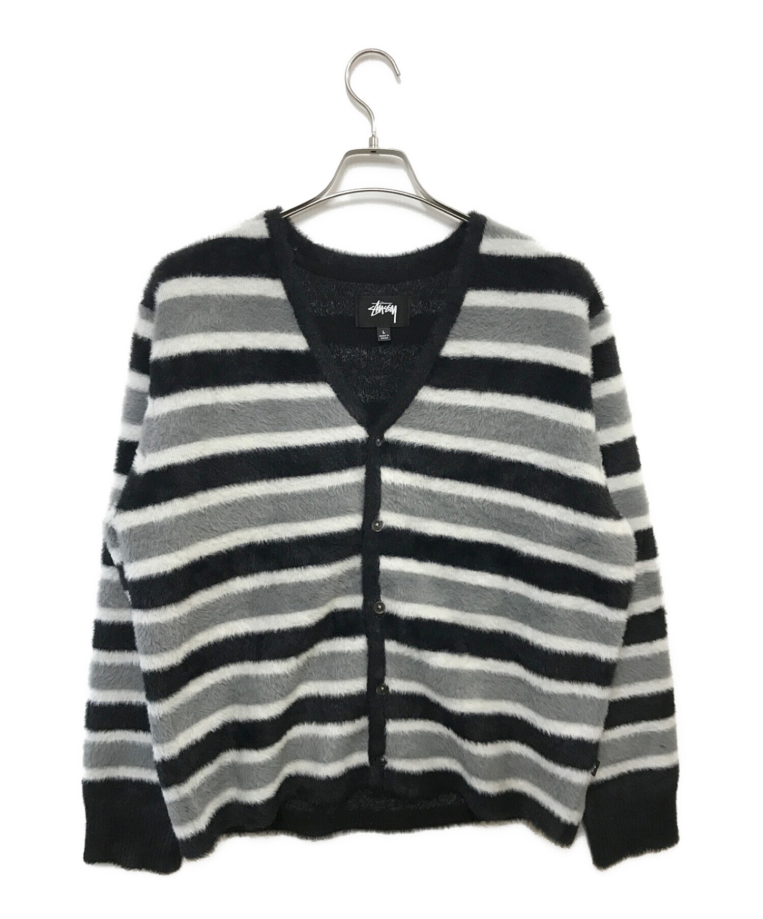 中古・古着通販】stussy (ステューシー) シャギーボーダーカーディガン 