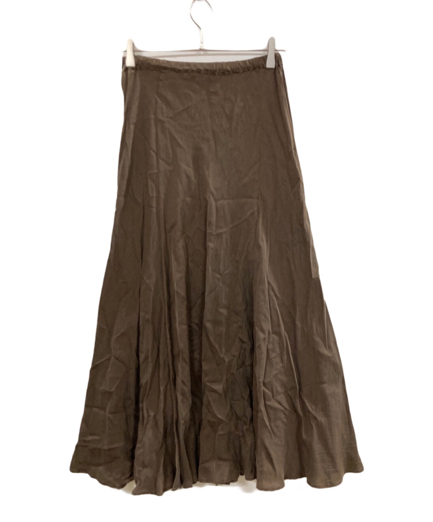 プラージュWashable Fibril ロングスカート ブラウン 23AW プラージュ Plage 《追加》Washable Fibril ロングスカート