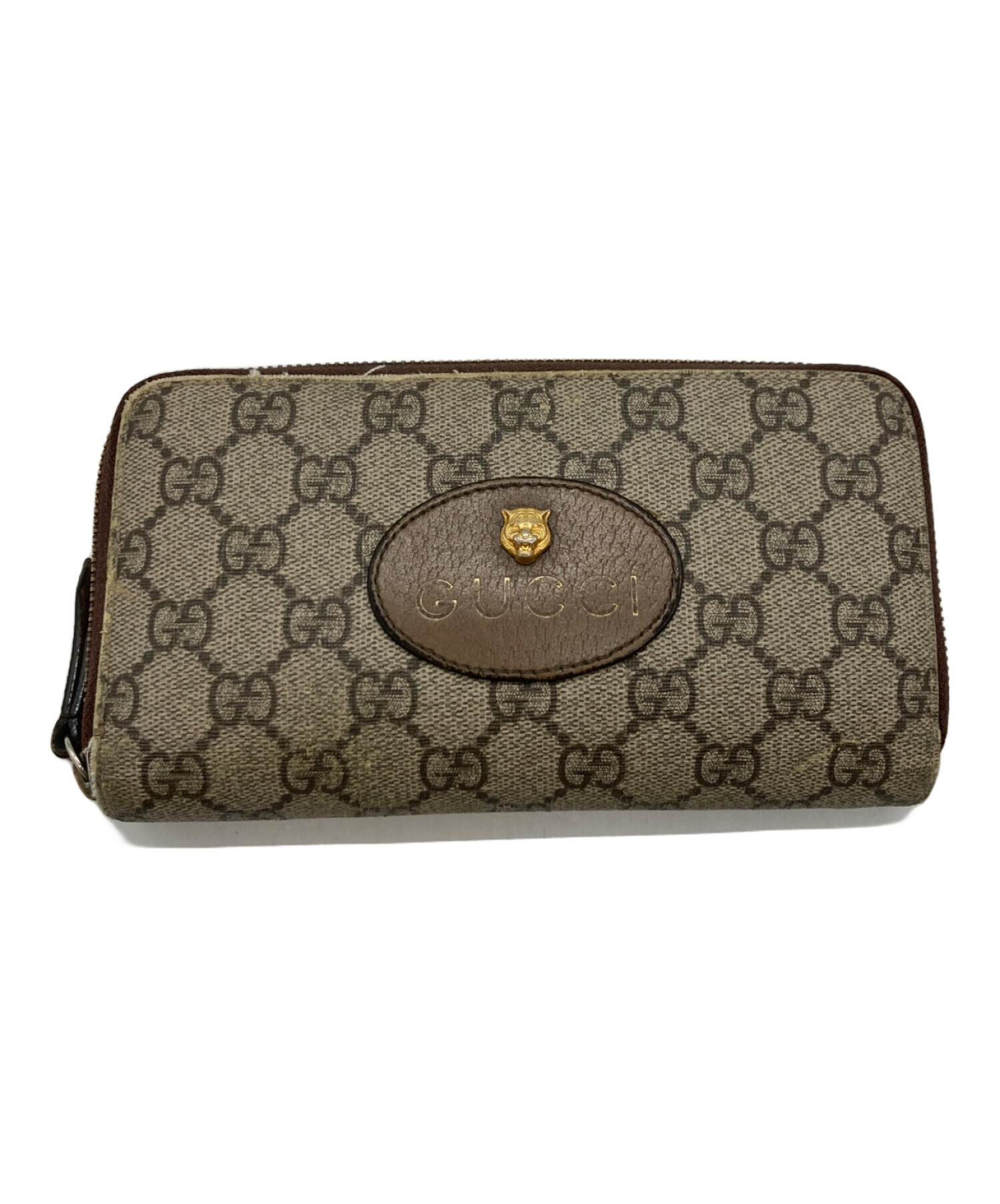 GUCCI グッチ長財布メタルロゴグッチシマブラウンGG 【公式通販】