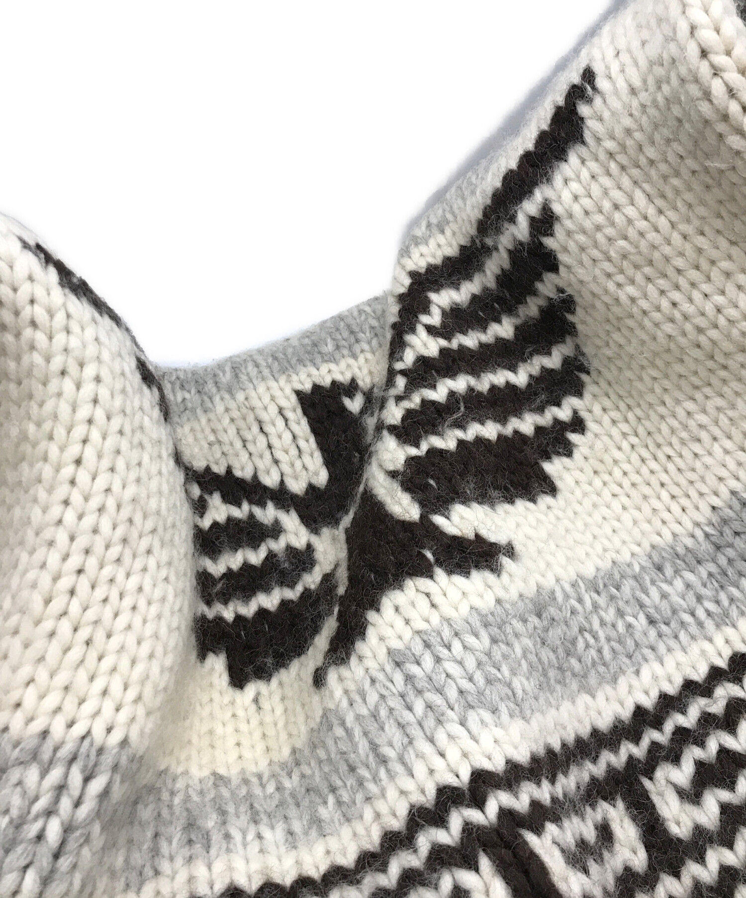 メル23950 カナダ製 カナディアンセーター ジップアップ ニット セー