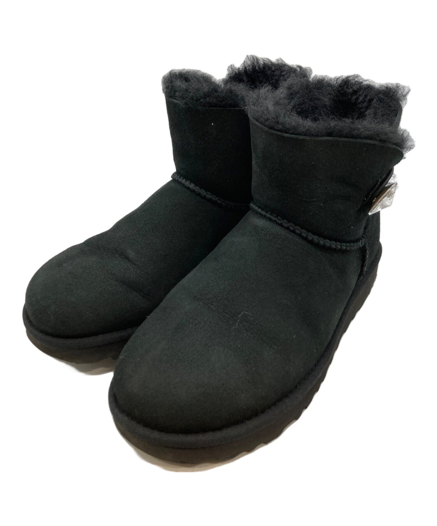 2696　UGG　ベイリーボタン　ブーツ　ブラック　24　新品未使用 中古・古着通販】UGG (アグ) ミニベイリー ボタンブリングブーツ