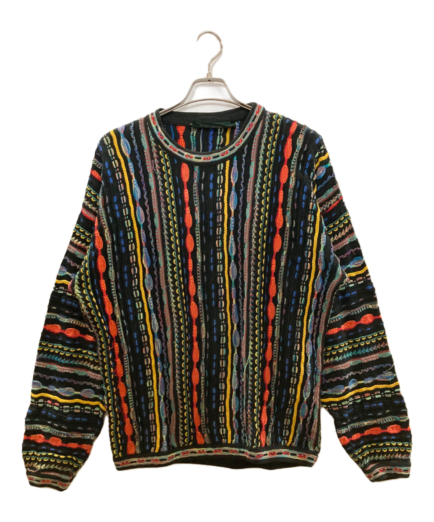 古着 ツンドラ 3Dニット L 古着 90年代 ツンドラ TUNDRA 総柄 3Dニット