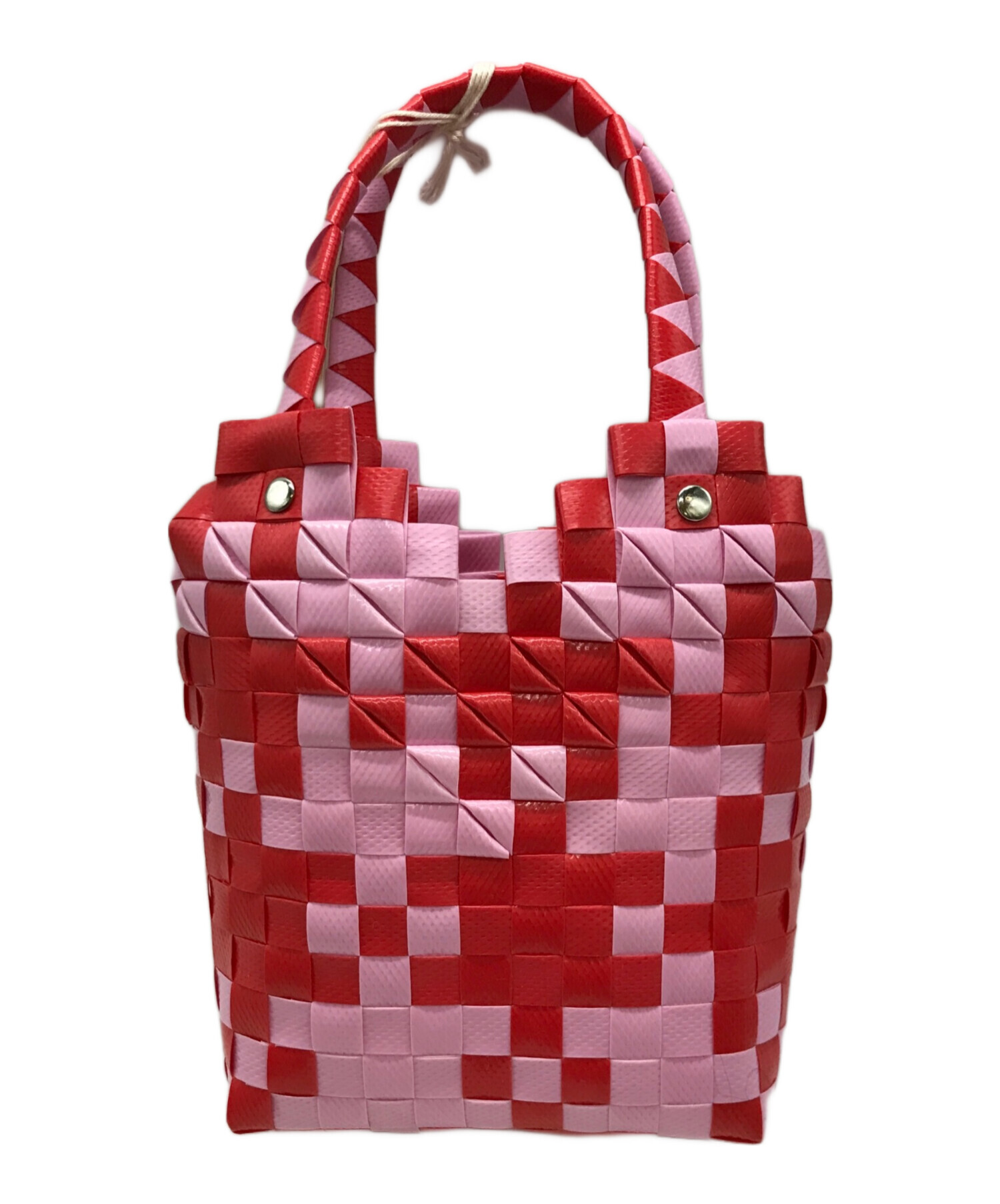 MARNI かごバッグ 赤×ピンク 保存袋付き MARNI かごバッグ 赤×ピンク 保存袋付き