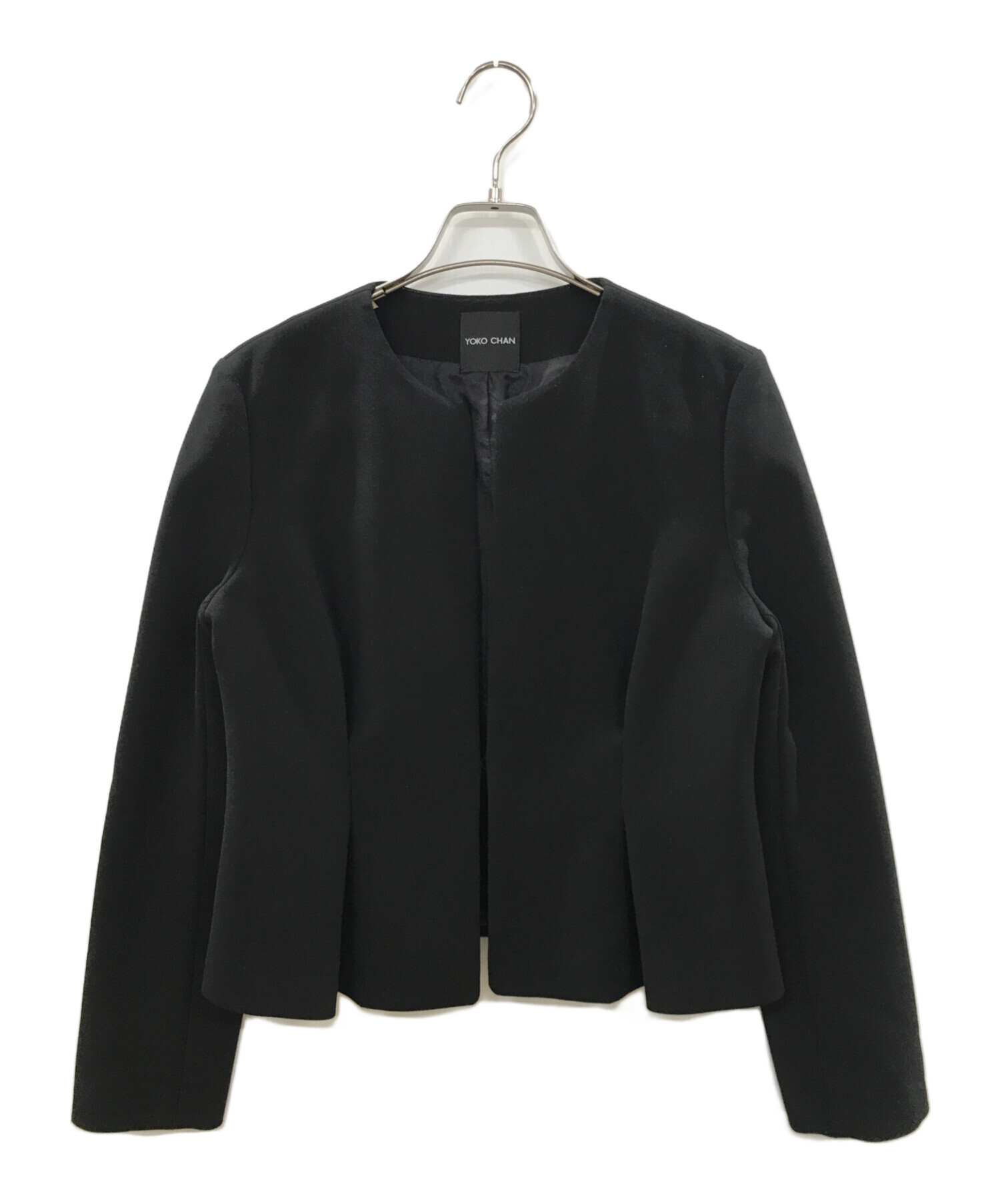 YOKO CHAN ノーカラージャケット 黒 YOKO CHAN ヨーコチャン ノーカラー ジャケット ブラック YOKO CHAN