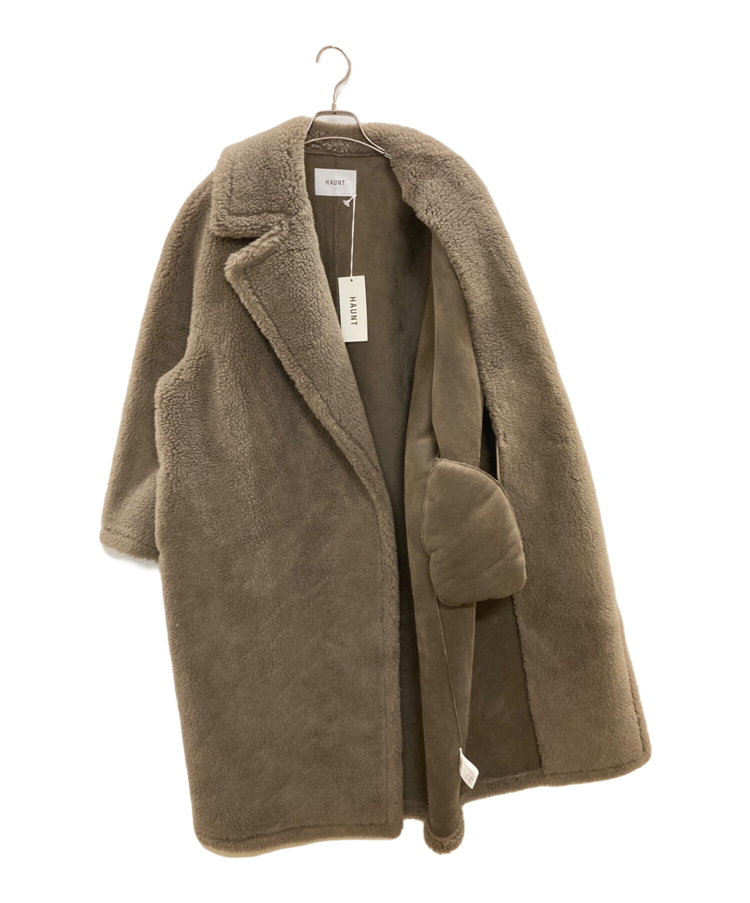 中古・古着通販】haunt (ハウント) BOA LONG COAT ブラウン サイズ:M