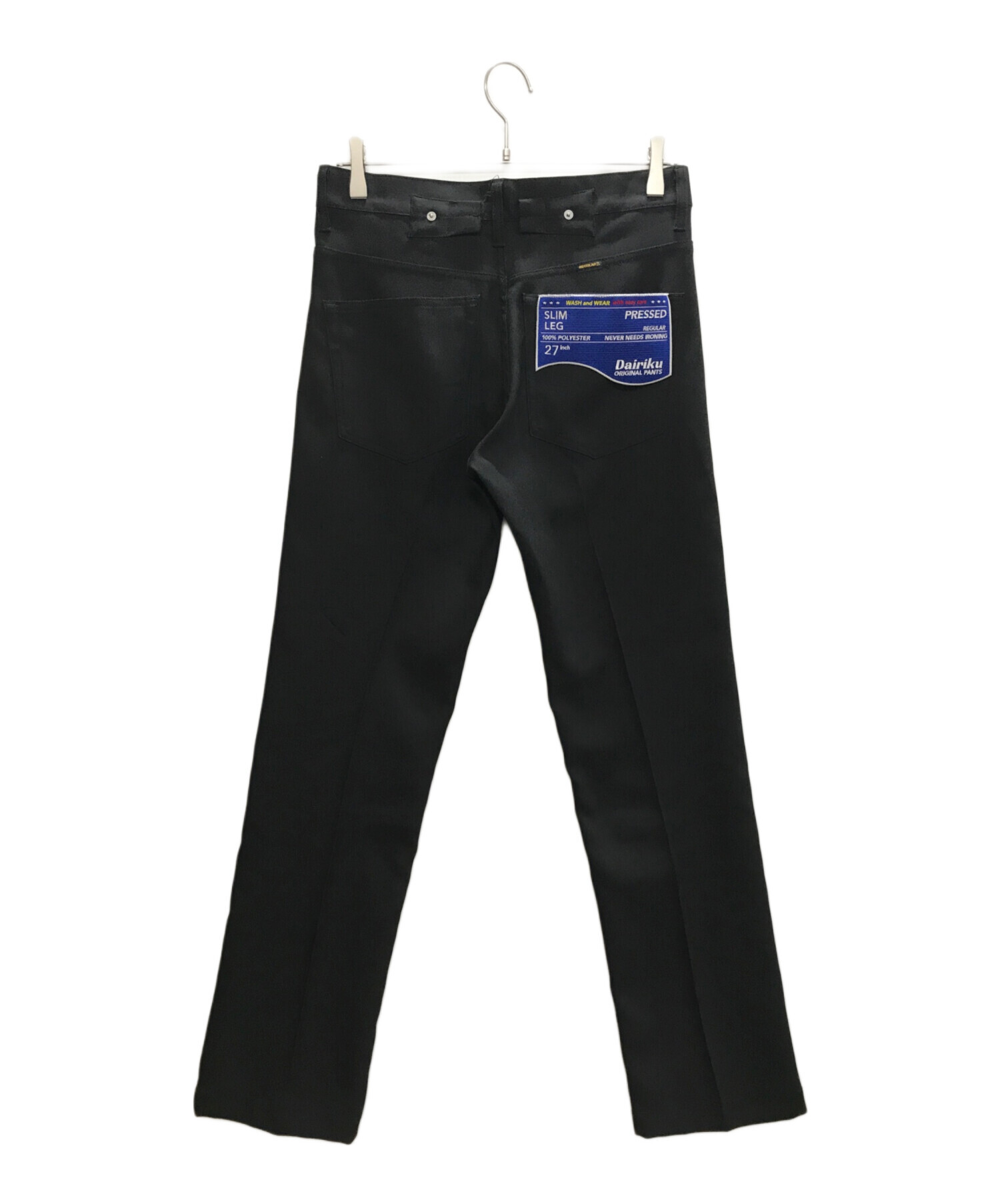 中古・古着通販】DAIRIKU (ダイリク) ストレートパンツ ブラック 
