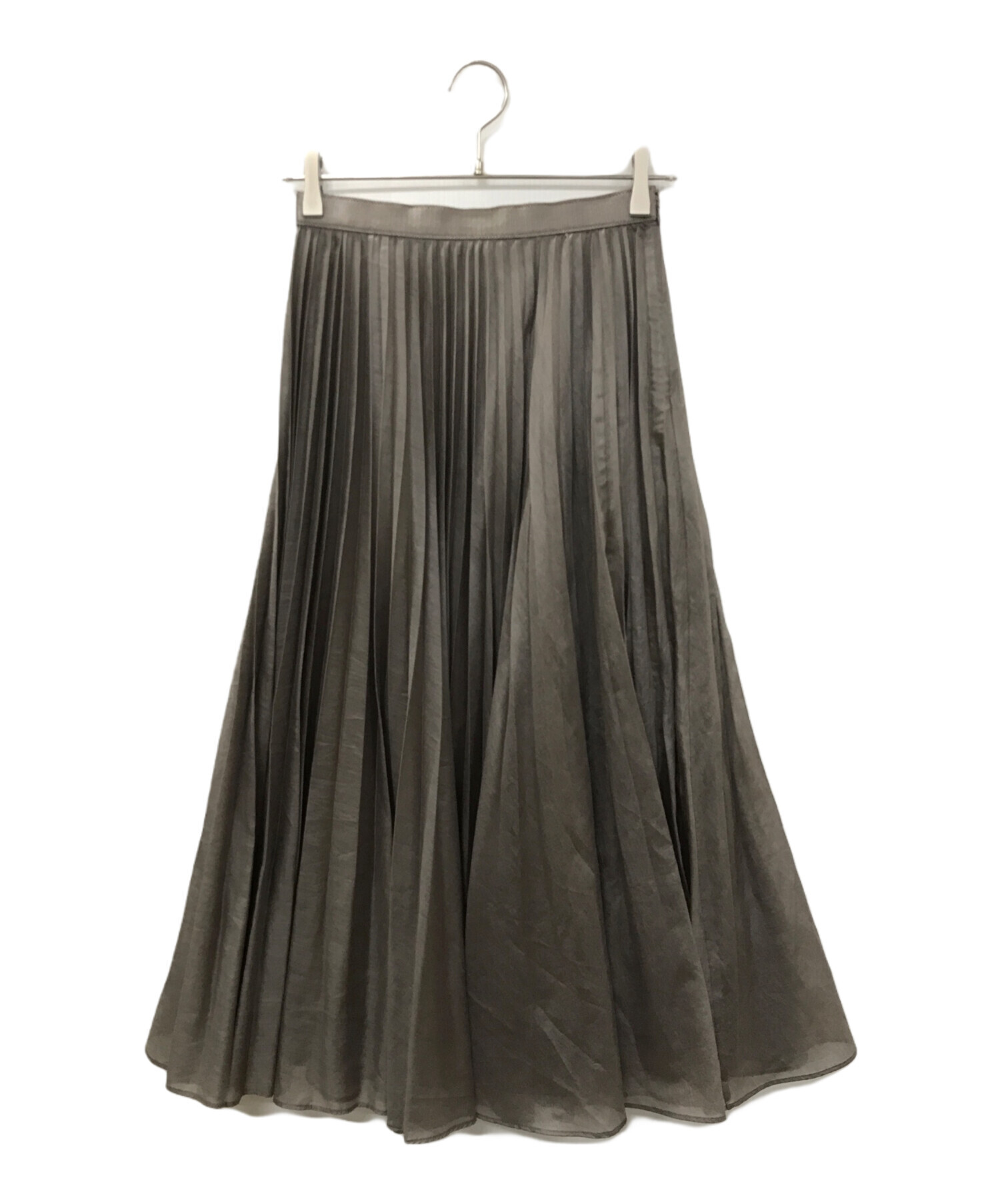 アナイ グレー プリーツスカート タグ付】アナイ マットオーガンジー