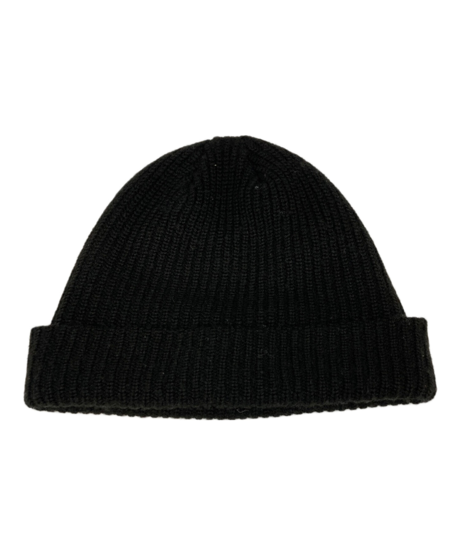 中古・古着通販】SUPREME (シュプリーム) ロゴ刺繍ニット帽 ブラック