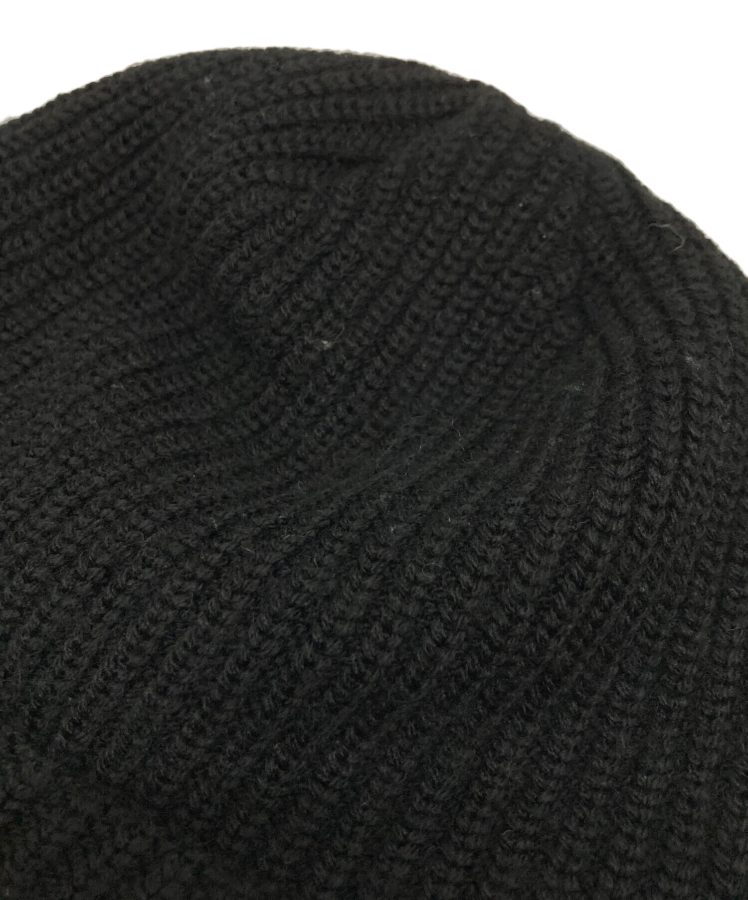 中古・古着通販】SUPREME (シュプリーム) ロゴ刺繍ニット帽 ブラック