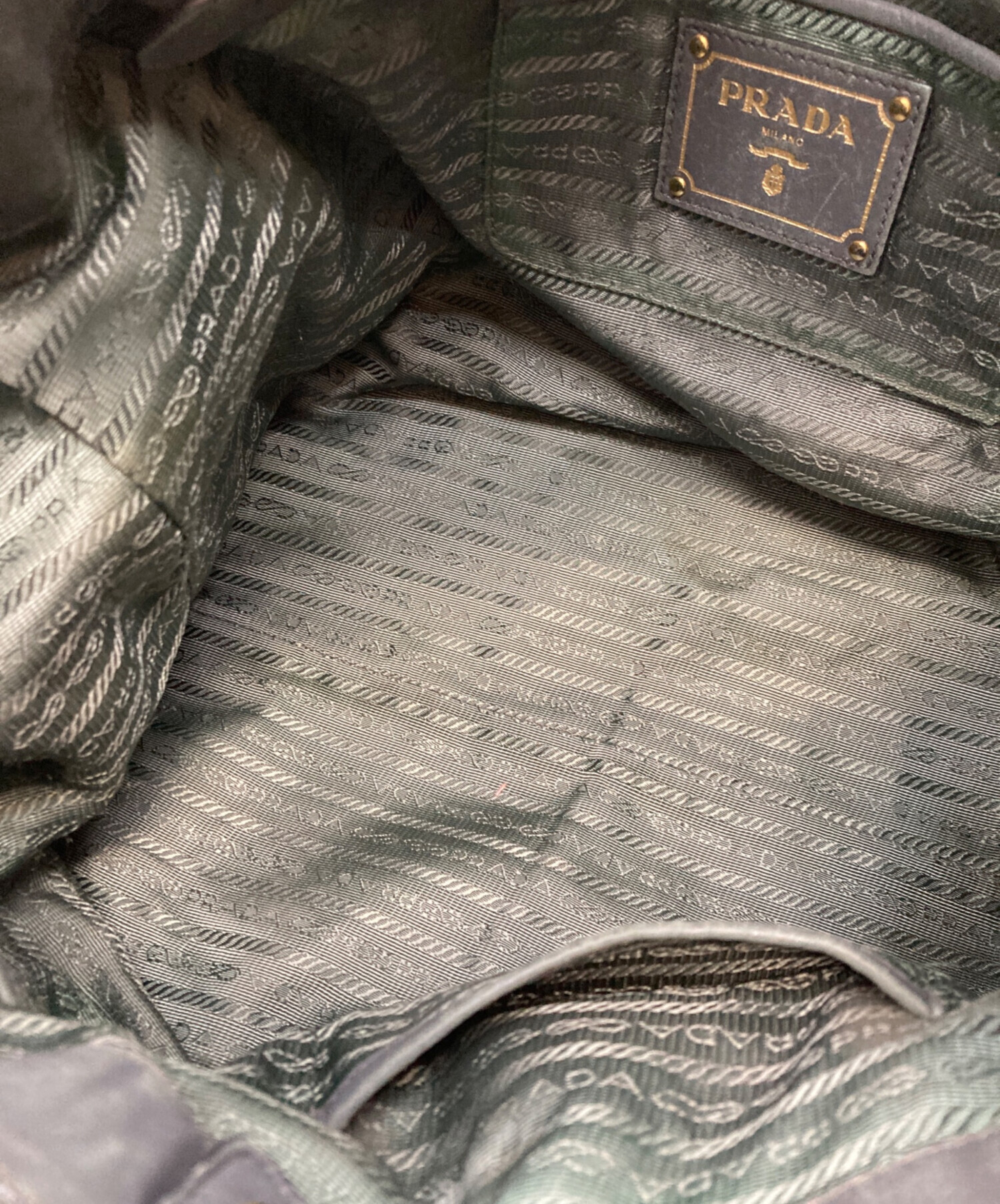 中古・古着通販】PRADA (プラダ) プリーツバッグ2WAYショルダーバッグ 
