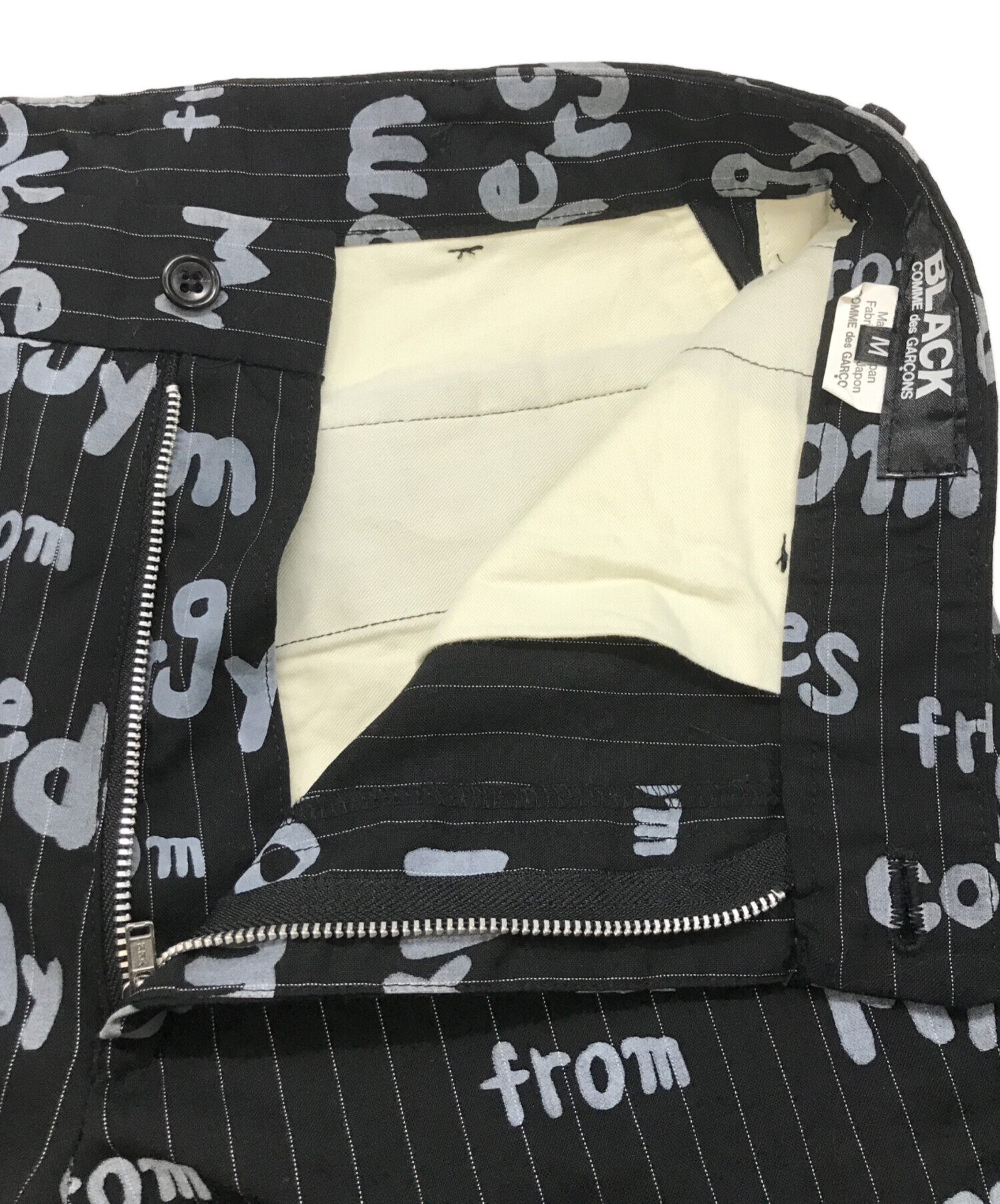 BLACK comme des garçon 総柄パンツサイズM