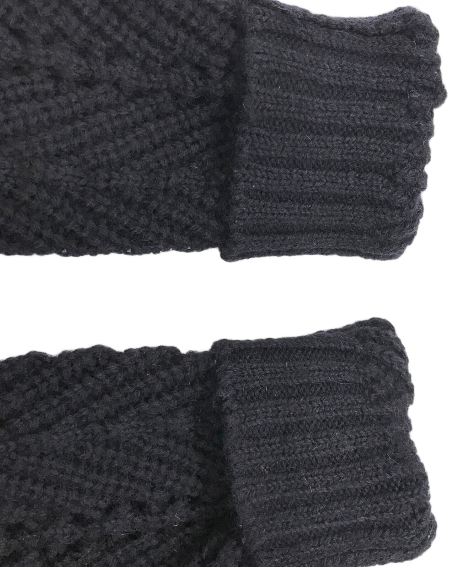 中古・古着通販】KOLOR (カラー) SWICHING KNIT/23AW ブラック×カーキ 