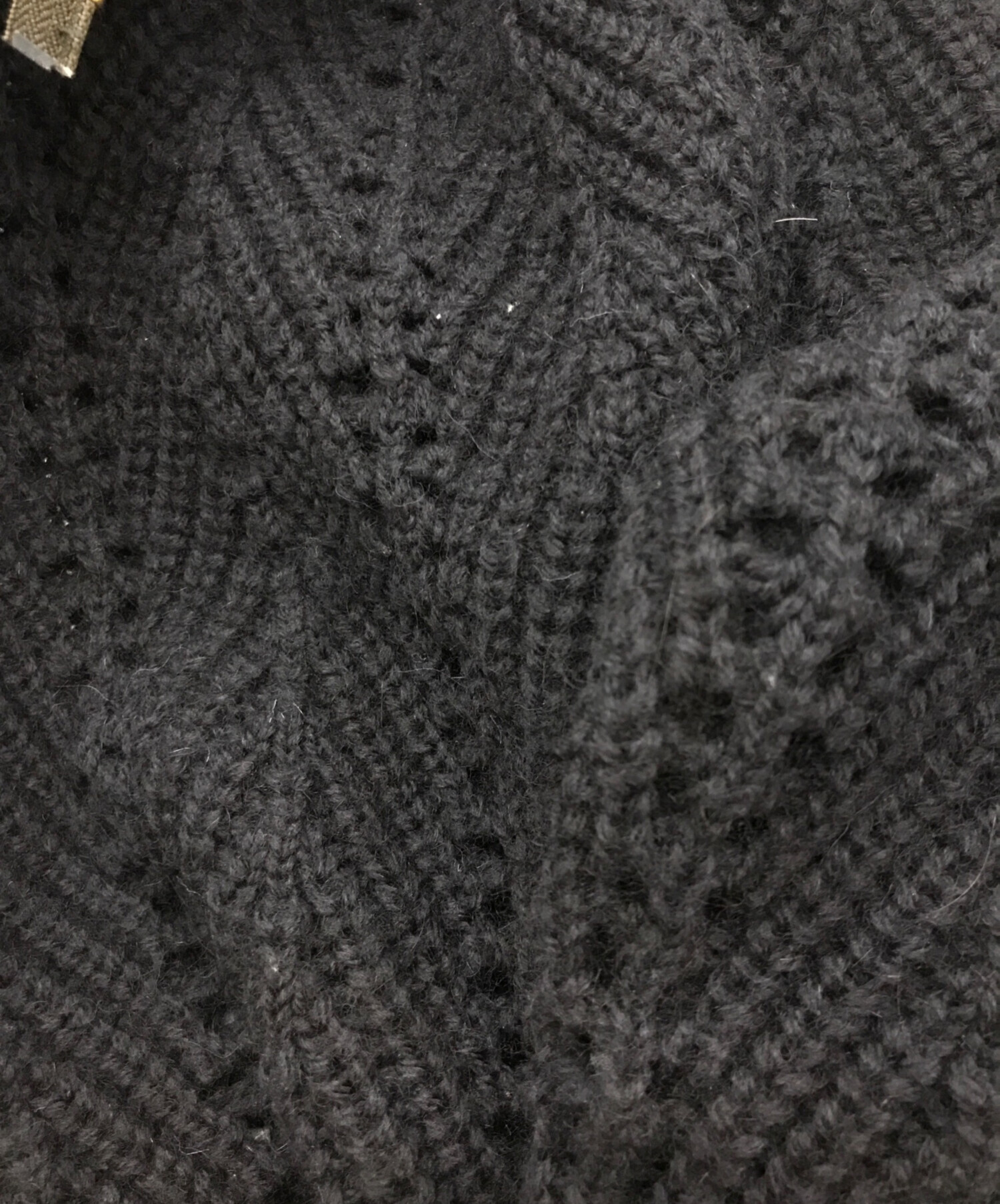 中古・古着通販】KOLOR (カラー) SWICHING KNIT/23AW ブラック×カーキ 