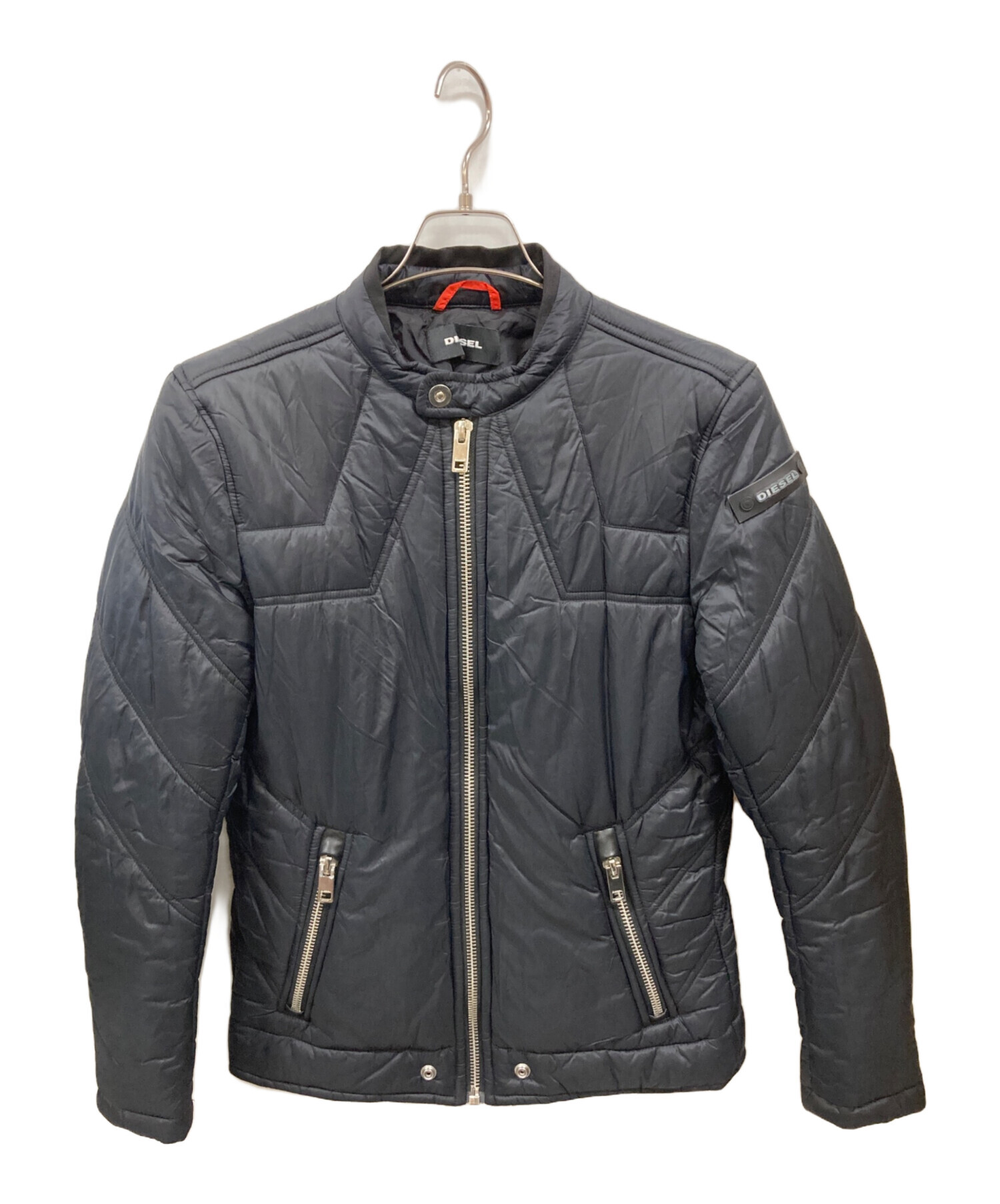 ディーゼル　DIESEL　ライトダウン　ライダース　中綿ジャケット 中古・古着通販】DIESEL (ディーゼル) ライトナイロン中綿ライダース