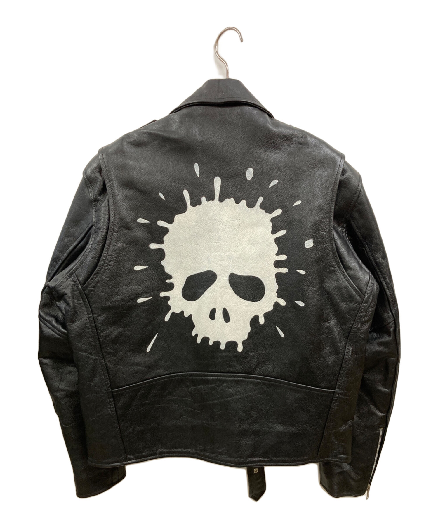 最終値下げ　アンノウン　レザージャケット　スカル　ブラック　L L-ILYAN レザージャケット｜ブラック｜ウィメンズ｜DIESEL