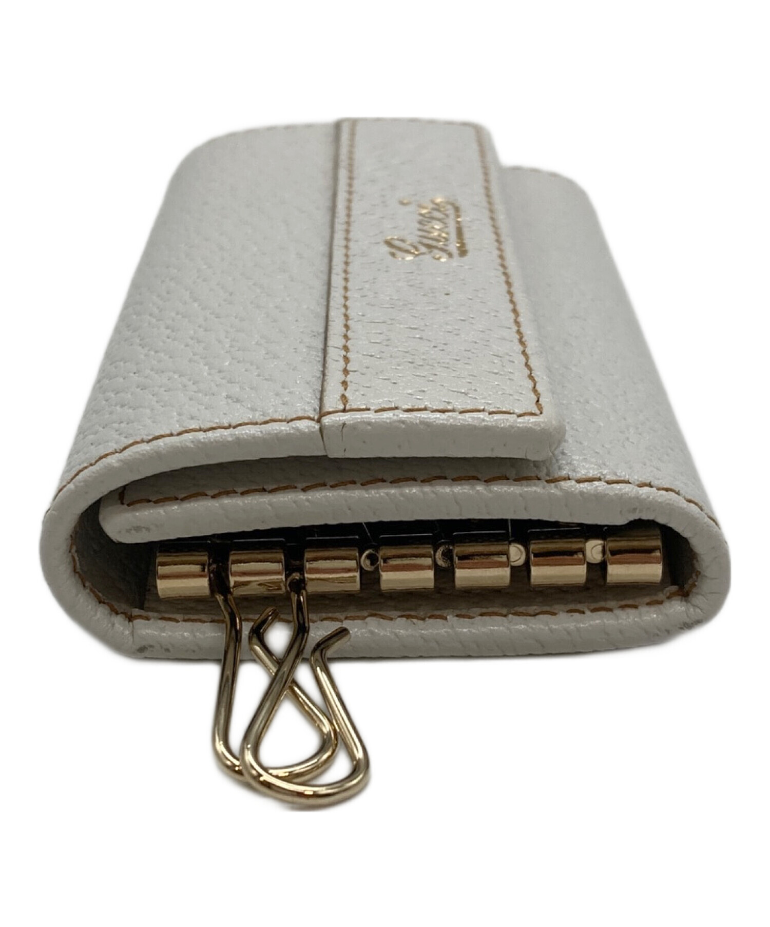【新品未使用】GUCCI GGロゴ キーケース ホワイト/グレー 中古・古着通販】GUCCI (グッチ) キーケース/グッチ/1323 ホワイト