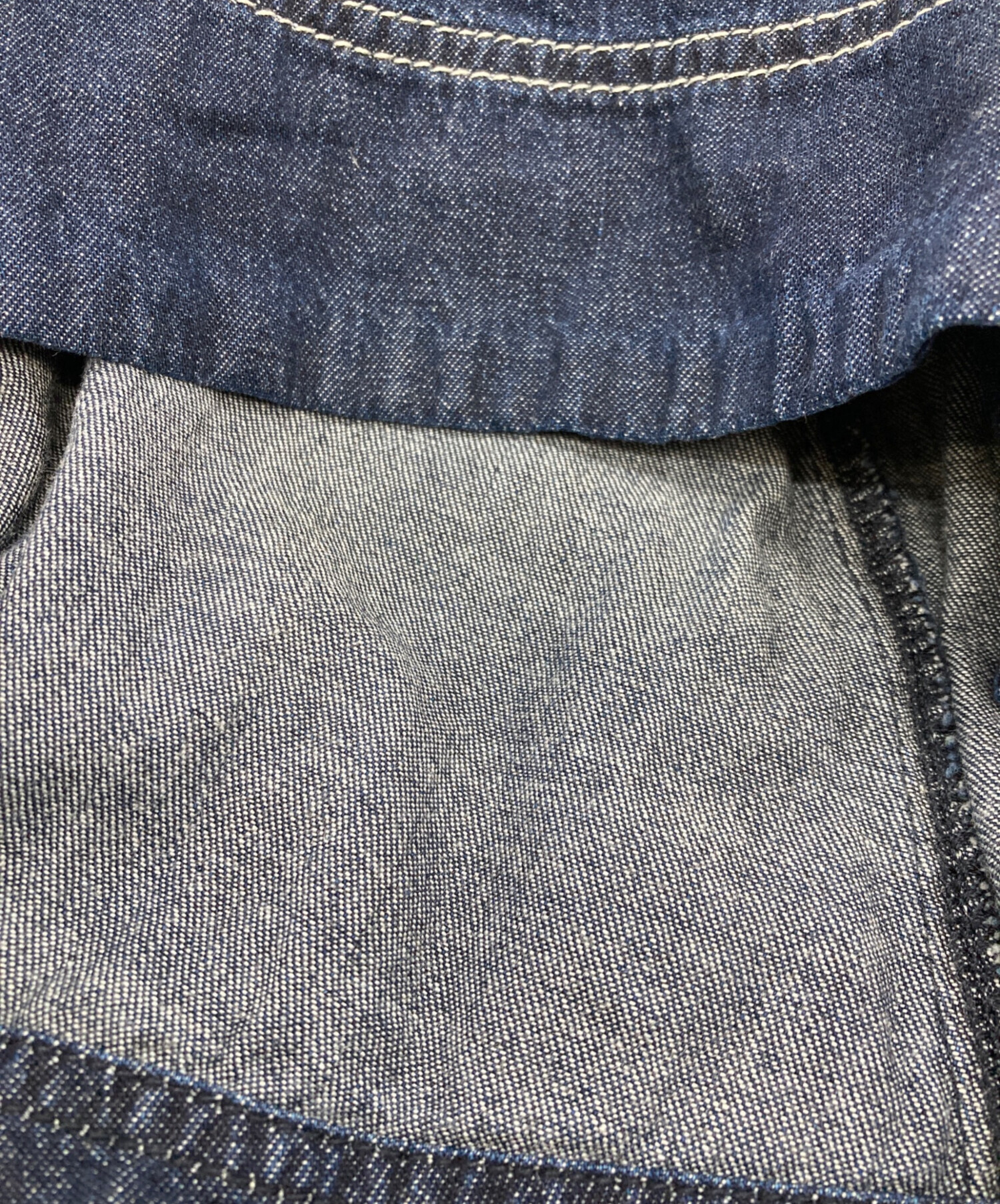 【美品】kate spade　デニムシャツワンピース　近年モデル　青　160／S スカラップライトデニムシャツワンピース（その他） | kate spade NEW