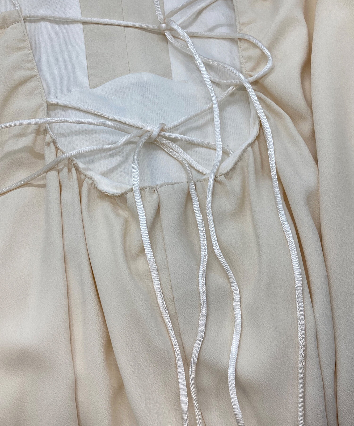 中古・古着通販】Ameri (アメリ) LACE DOCKING LACE UP DRESS 