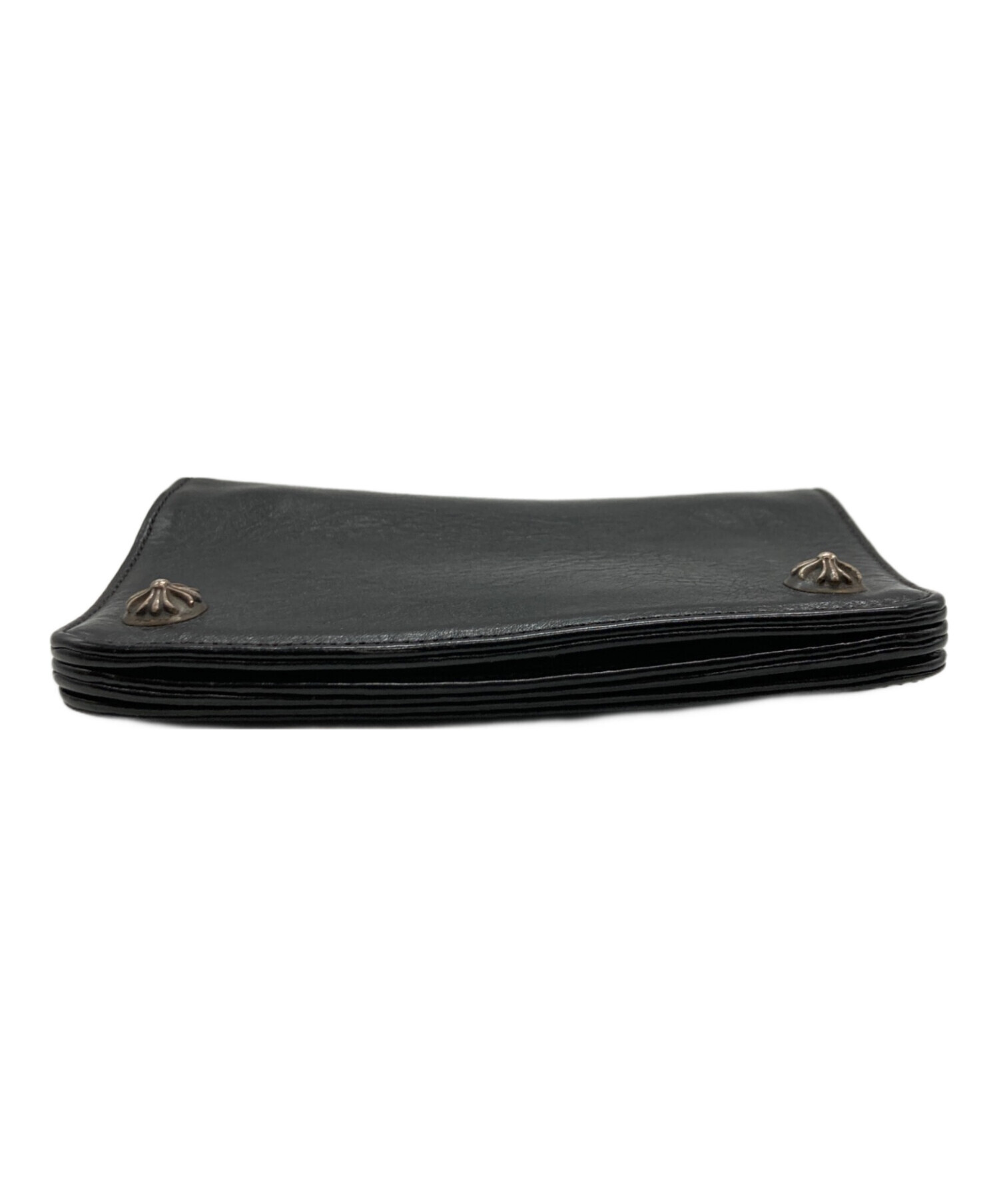 クロムハーツ 2ジップ ウォレット クロスボタン 中古 CHROME HEARTS（クロムハーツ） 2ZIP クロスボールボタンウォレット