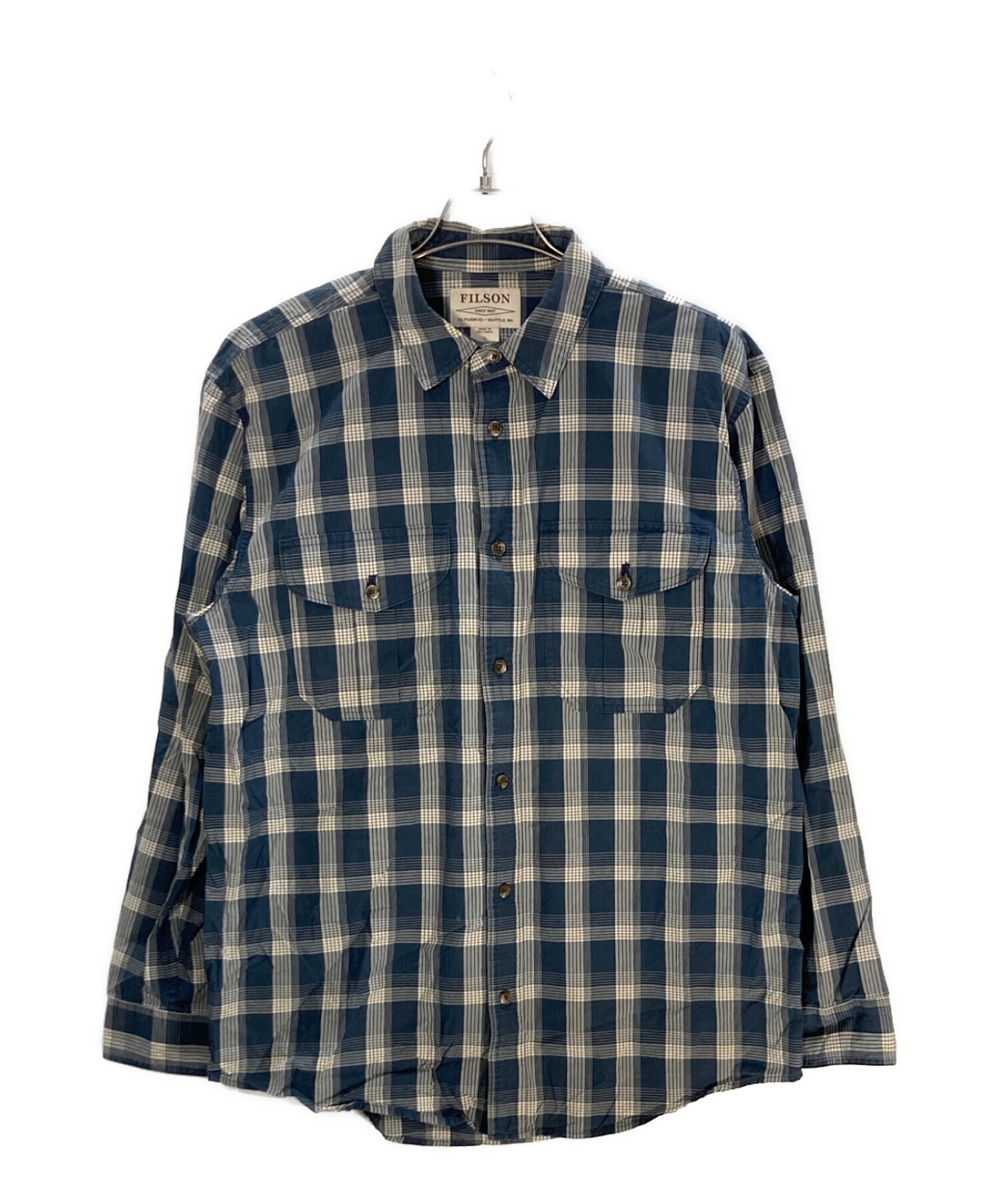 中古・古着通販】FILSON (フィルソン) チェックシャツ ネイビー 中古・古着通販】FILSON (フィルソン) チェックシャツ ネイビー