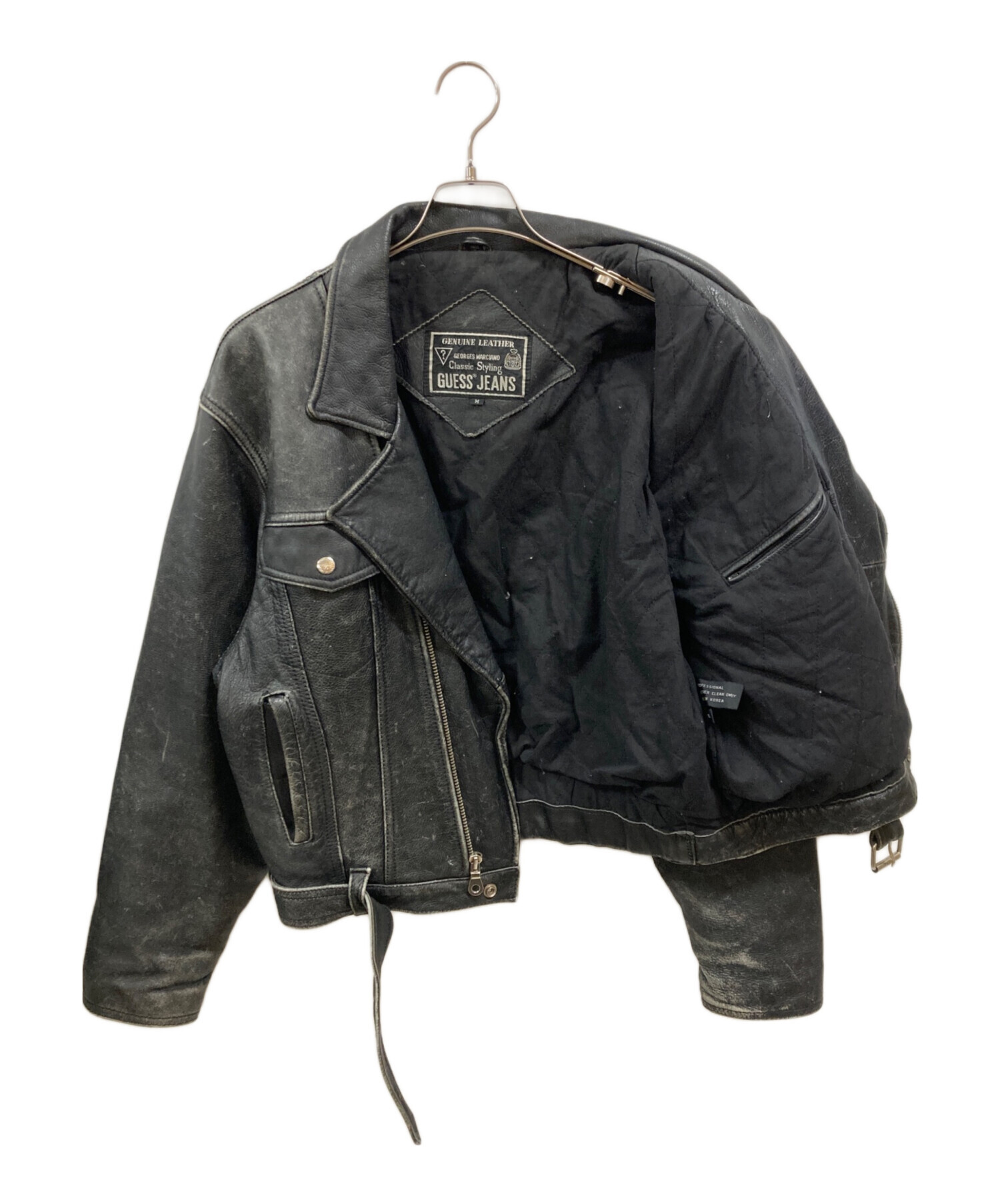 中古・古着通販】GUESS JEANS (ゲス ジーンズ) 90'Sレザーライダース