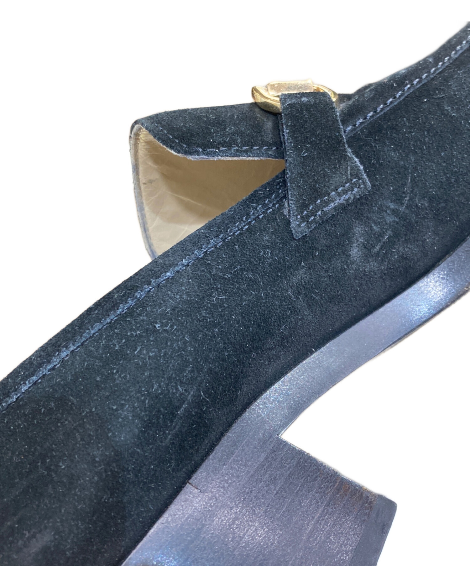 中古・古着通販】GUCCI (グッチ) レザーシューズ ブラック サイズ:34 1