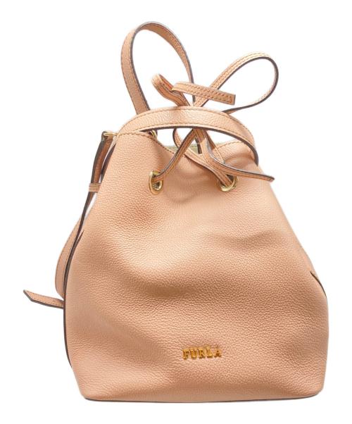 フルラ 巾着バッグ 未使用品 中古・古着通販】FURLA (フルラ) 巾着ショルダーバッグ ピンク