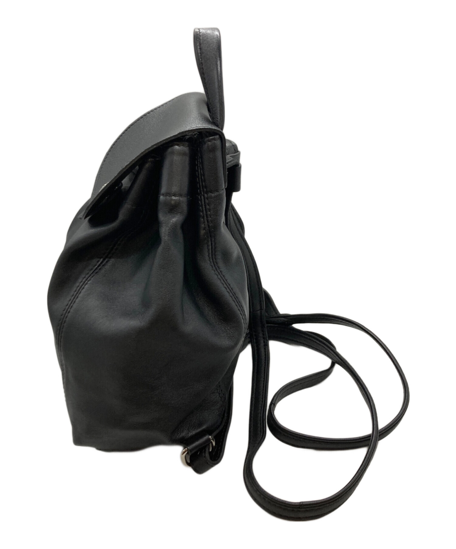 LONGCHAMP ブラックレザー リュック ル フローネ バックパック ブラック - レザー | ロンシャン JP