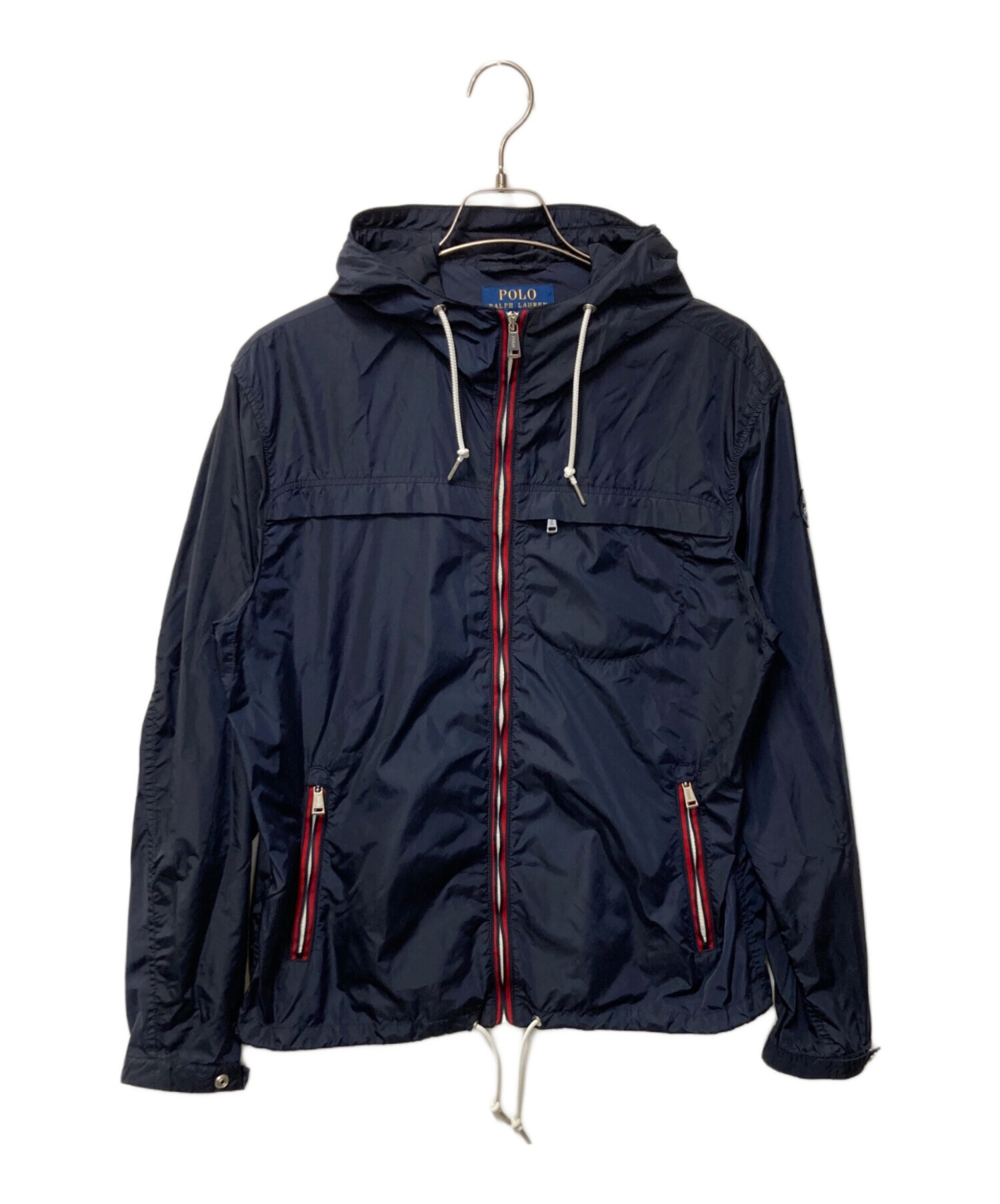 美品✨POLO RALPH LAUREN フーデッドナイロンジャケット ネイビー 中古・古着通販】POLO RALPH LAUREN (ポロ・ラルフローレン) ナイロン