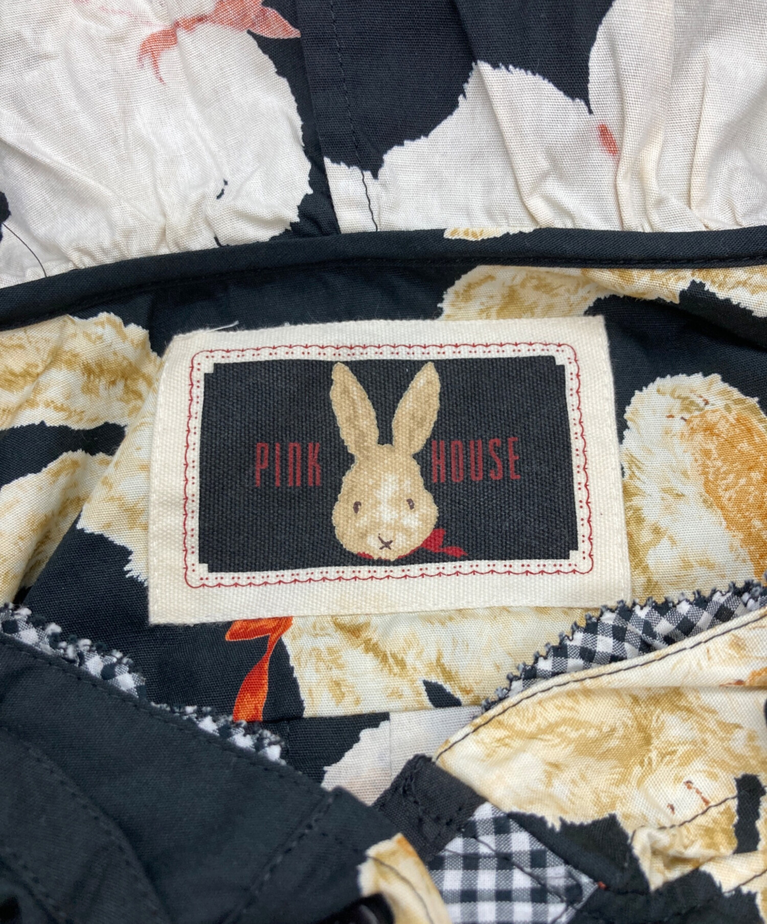 中古・古着通販】PINK HOUSE (ピンクハウス) バニー総柄フード付き