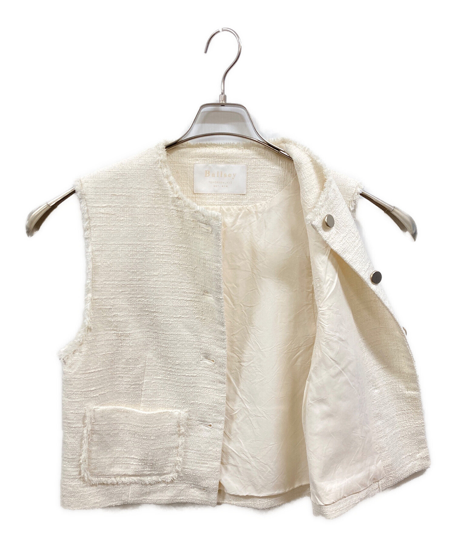 TOMORROWLAND〈Ballsey〉ライトスラブツイード ショートジレ 24SS