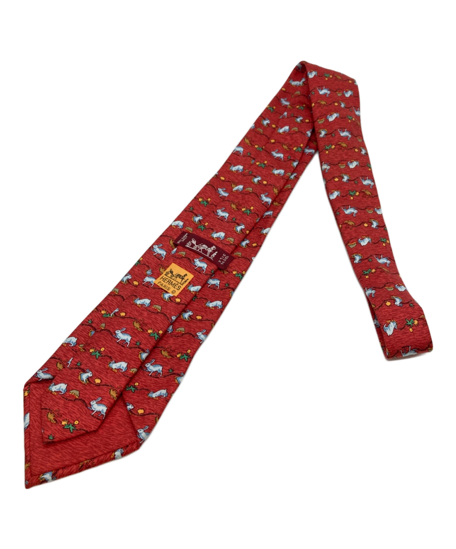 中古・古着通販】HERMES (エルメス) ネクタイ レッド サイズ