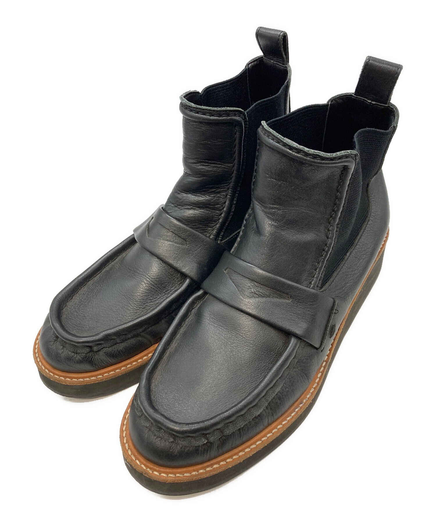 中古・古着通販】ZUCCA (ズッカ) サイドゴアローファーシューズ/ズッカ