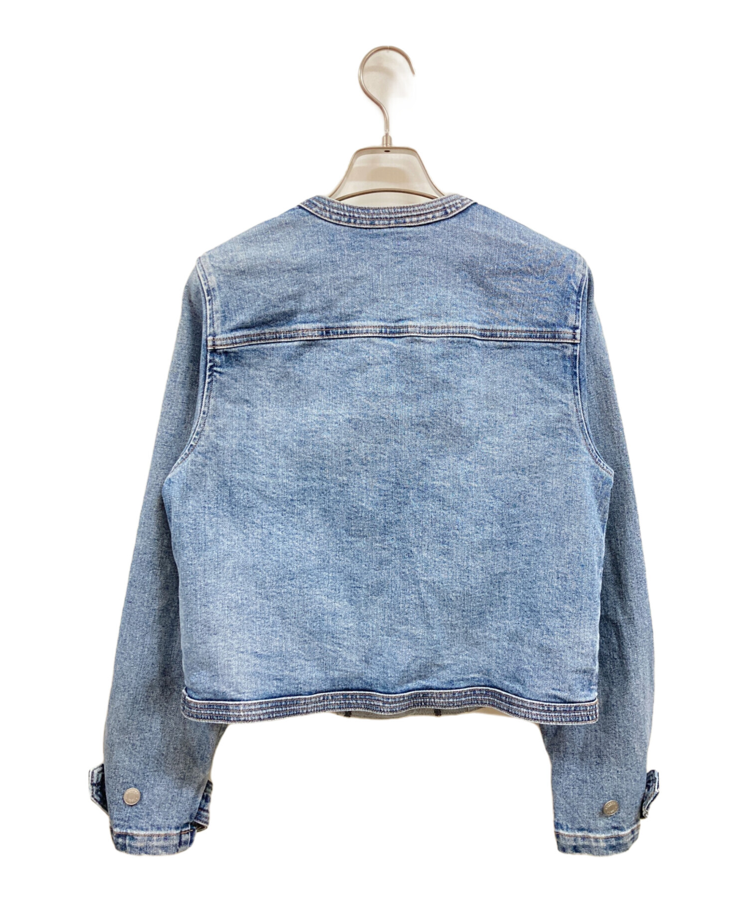 anuans ノーカラーデニムジャケット anuans アニュアンス ノーカラー