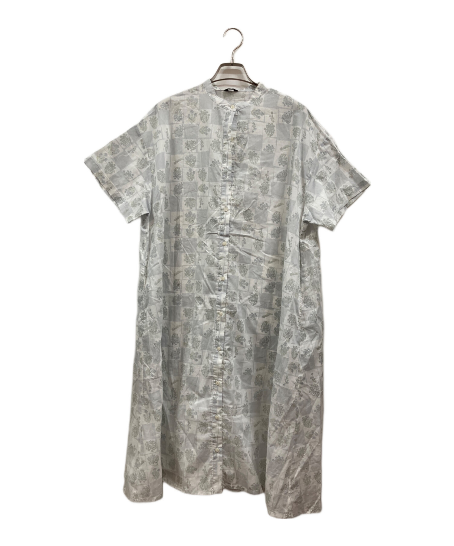 marble SUD マーブルシュッド 総刺繍 ロングワンピース 五分袖 魚柄 中古・古着通販】Marble SUD (マーブルシュッド) 総柄ワンピース